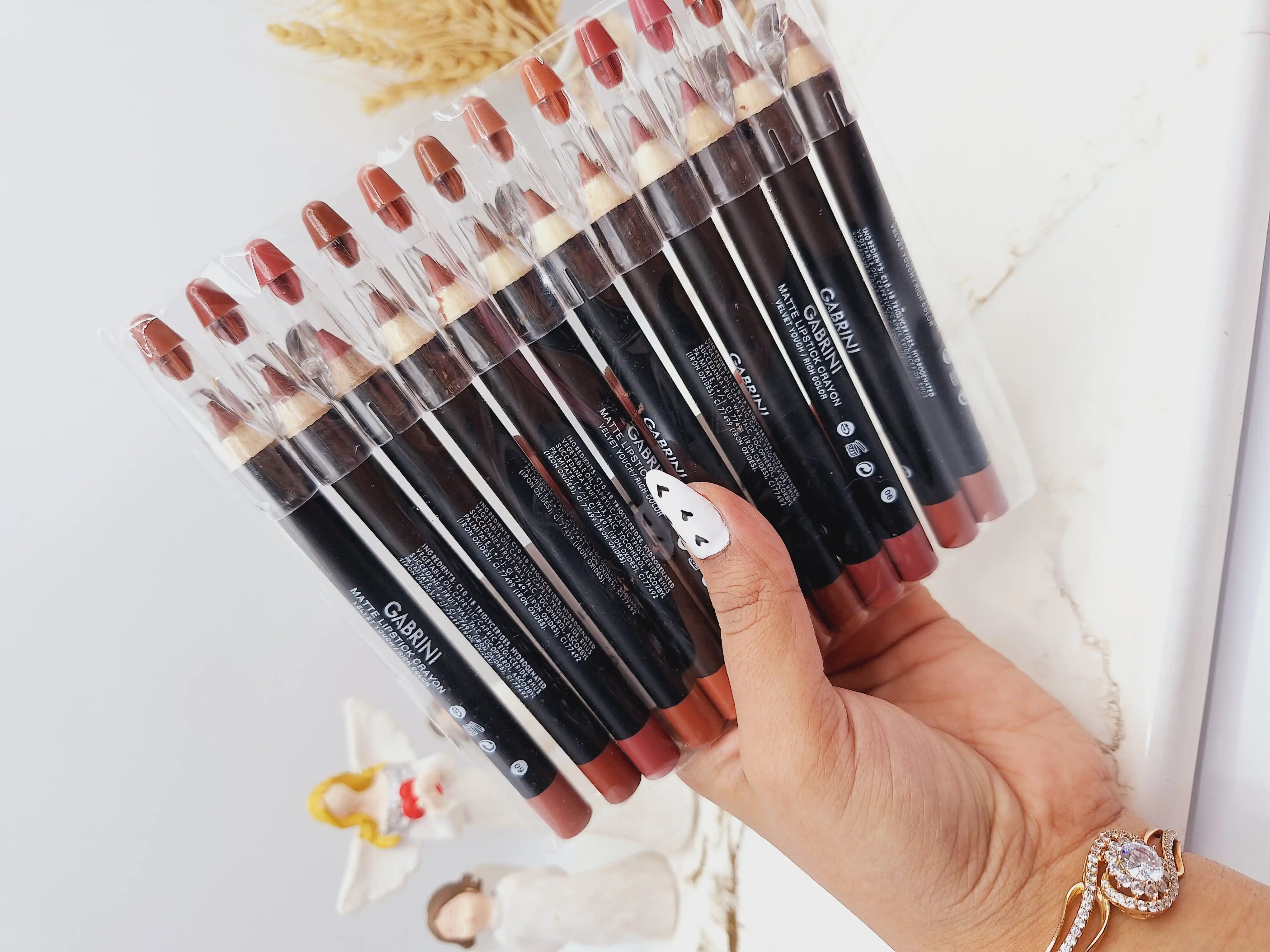 پک رژ مدادی 12 عددی ( تراش دار ) گابرینی کد5889