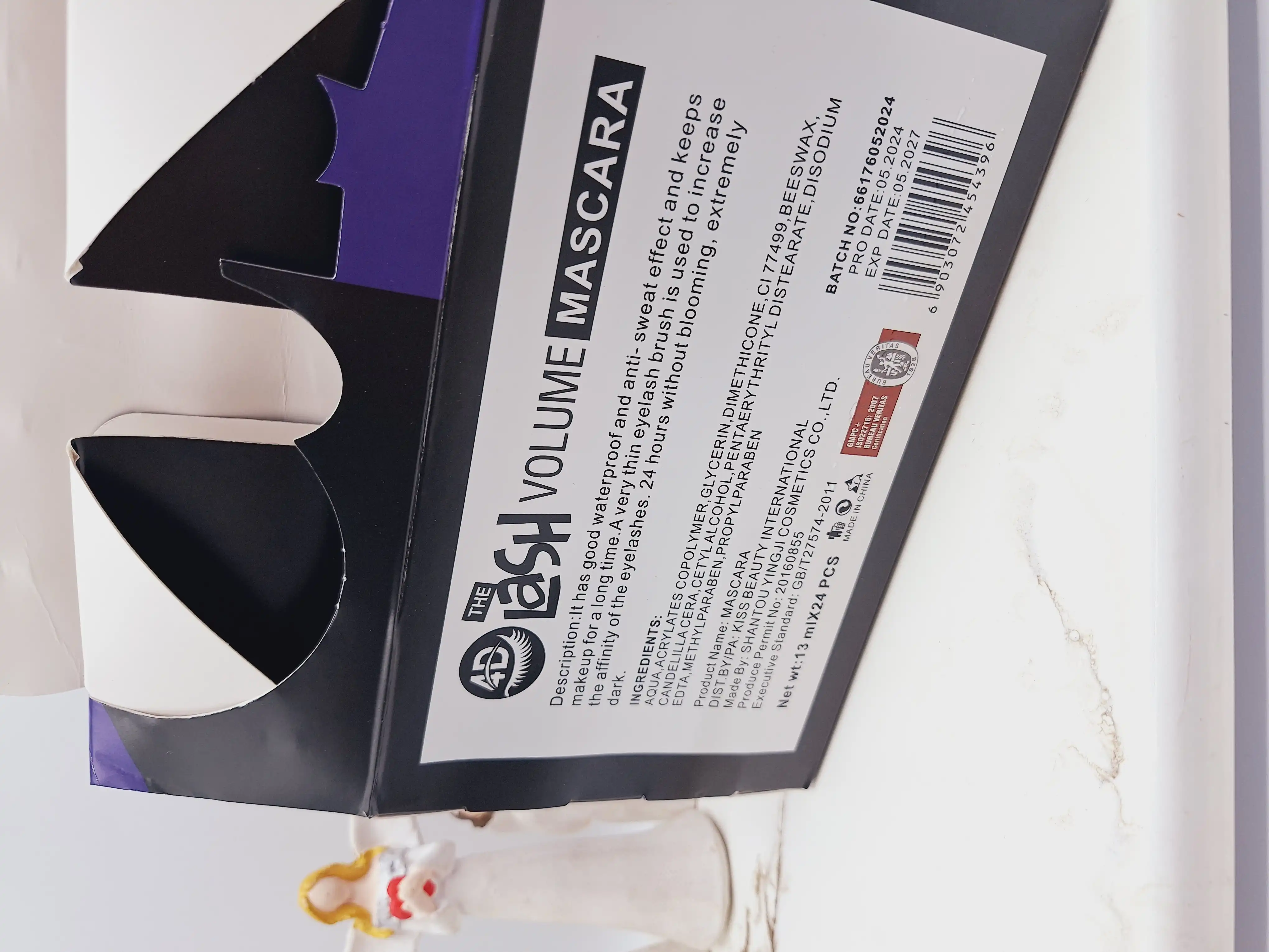 ریمل رنگ بنفش برند کیس بیوتی بلند کننده و ضد آب کد NO.66176-03D