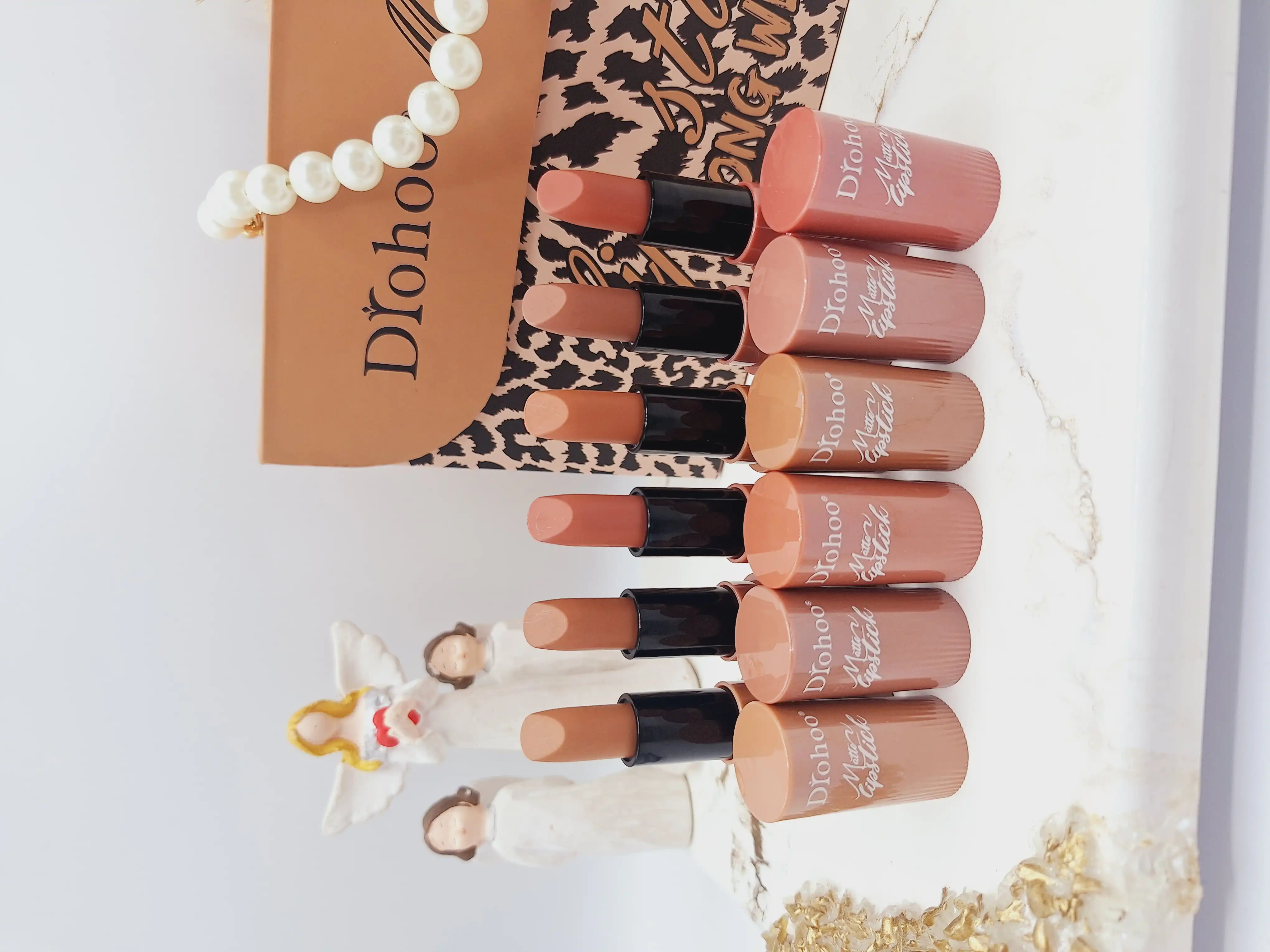 پک رژ 24 تایی مدل کیف زنانه پلنگی  برند دروهو Drohoo کد ZY23105