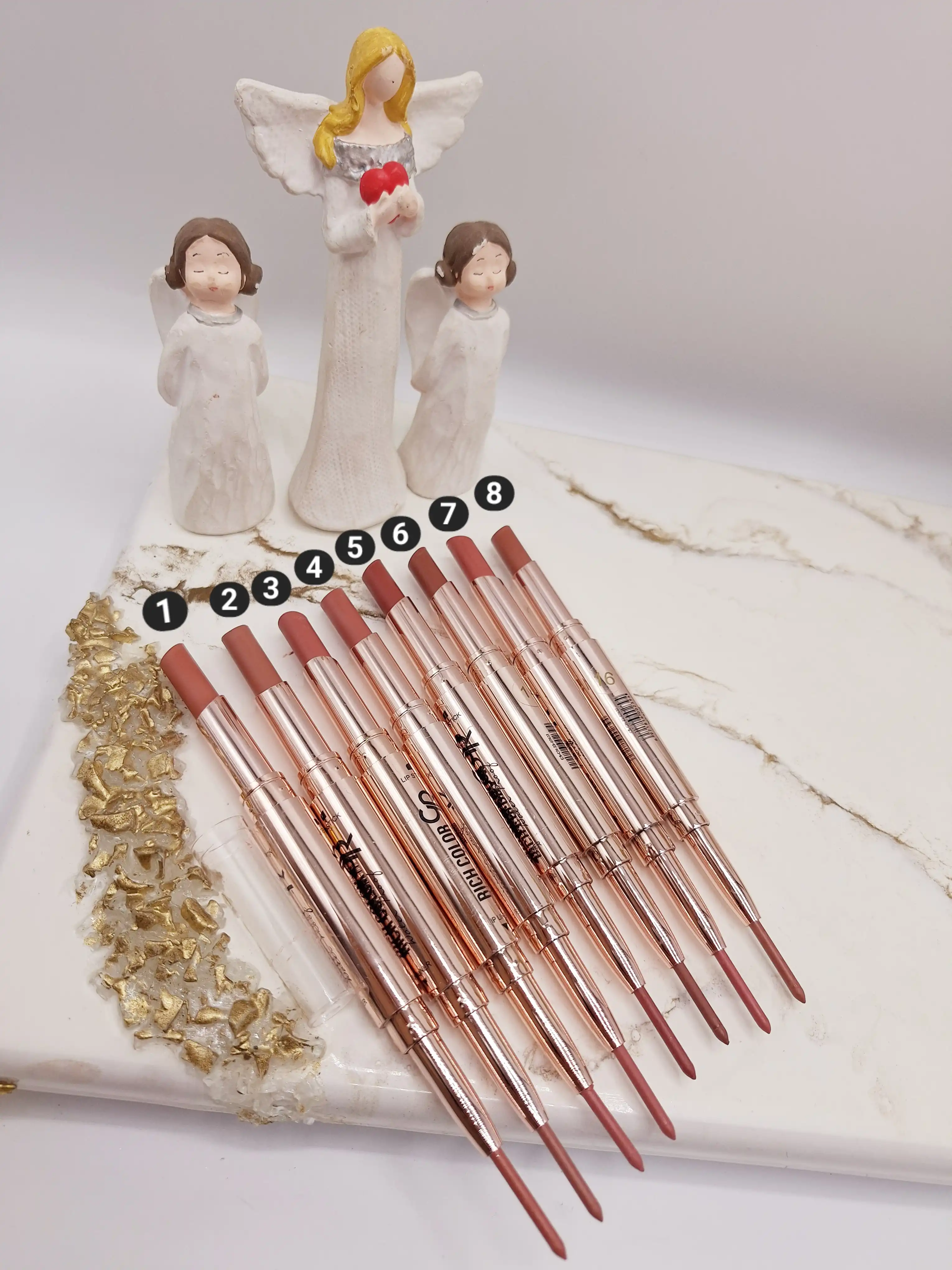 خط لب و رژ لب جامد دو سر ضد آب برند RICH COLOR کد A239