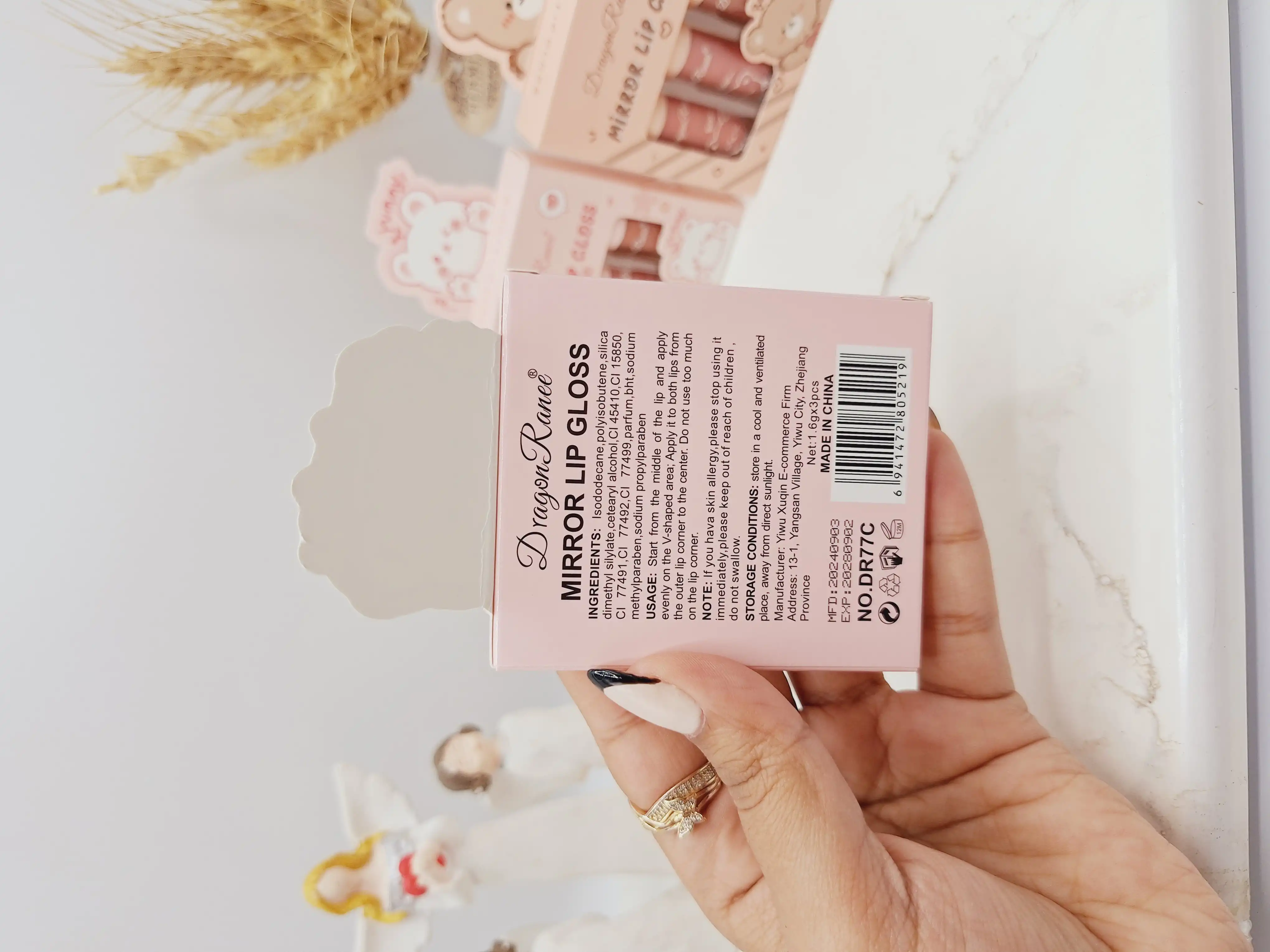 پک سه عددی رژ لب خیس خرسی دراگون رانی کد 5219