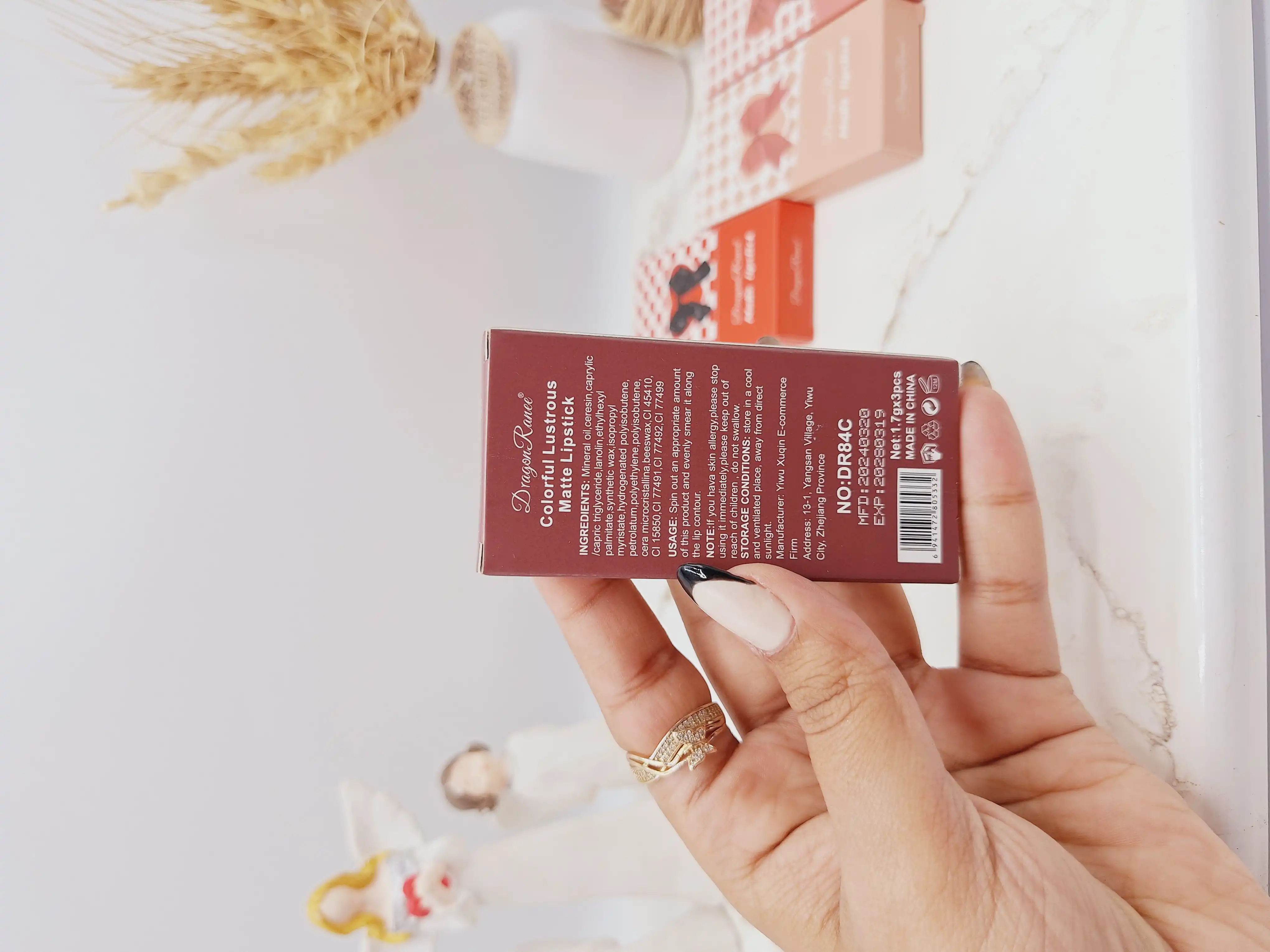 پک رژ لب جامد پیچی سه عددی دراگون رانی کد 5332