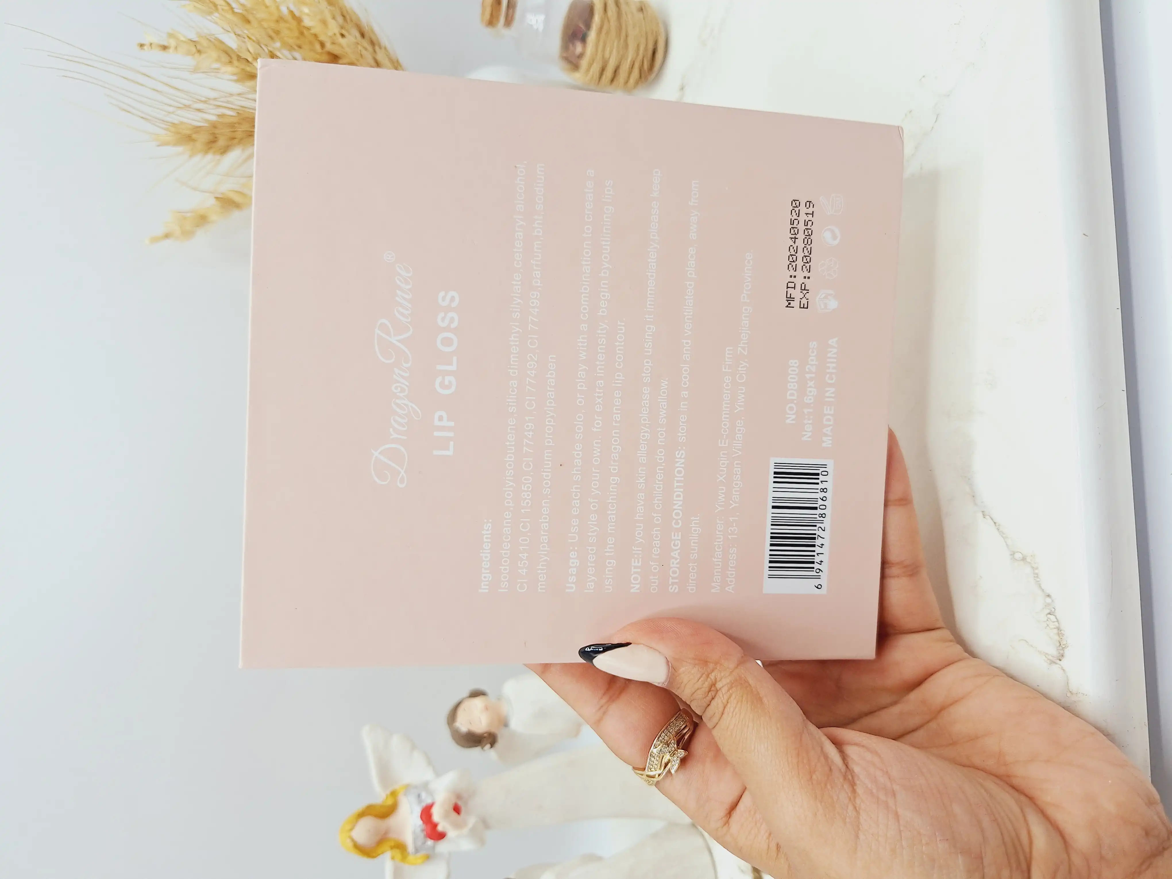 پک رژ لب مایعی 12 تایی درب دار برند دراگون رانی کیفیت عالی کد 6810