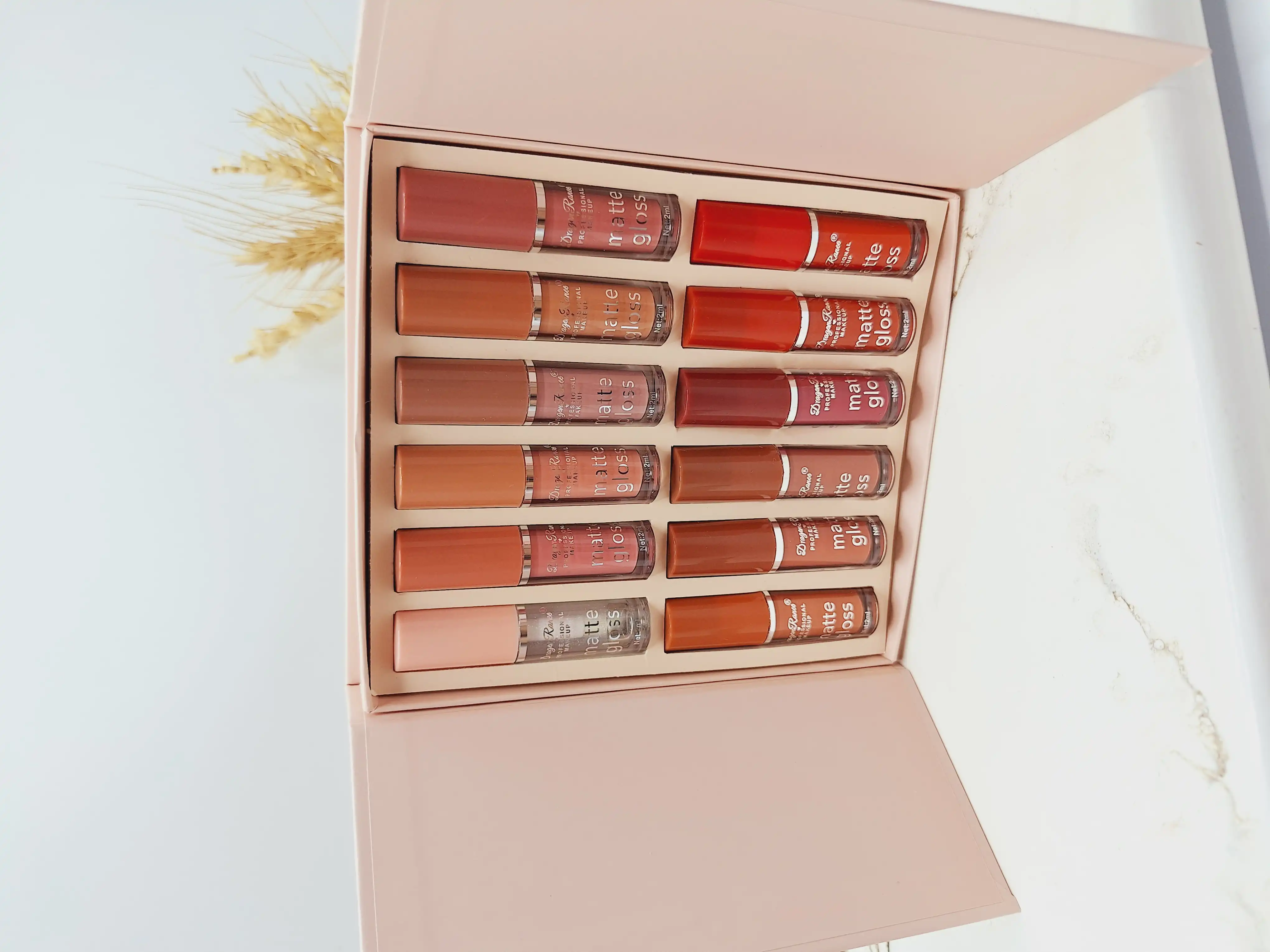 پک رژ لب مایعی 12 تایی درب دار برند دراگون رانی کیفیت عالی کد 6810