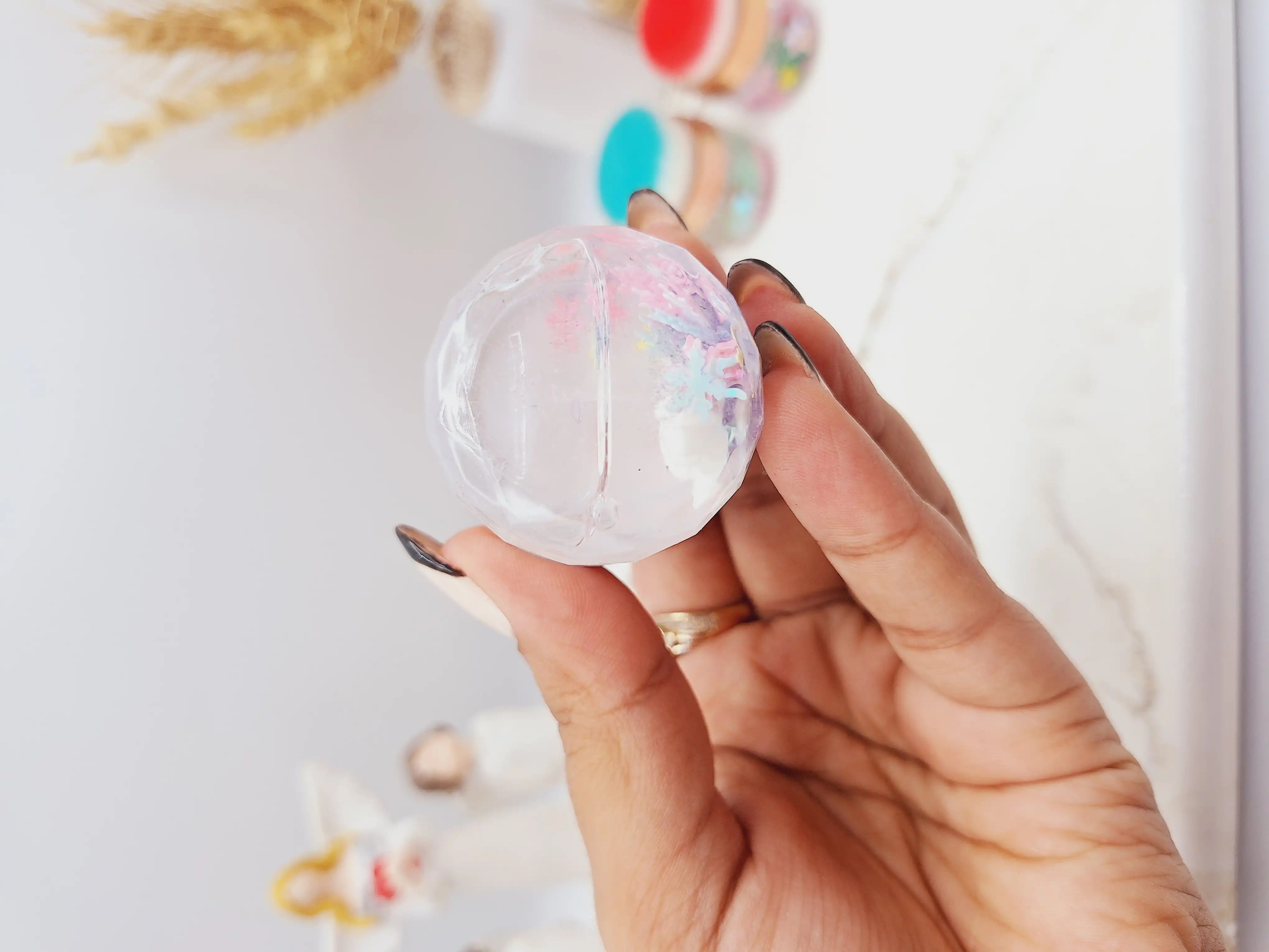 براش رژ گونه آکواریومی باکس دار( مدل گرد)