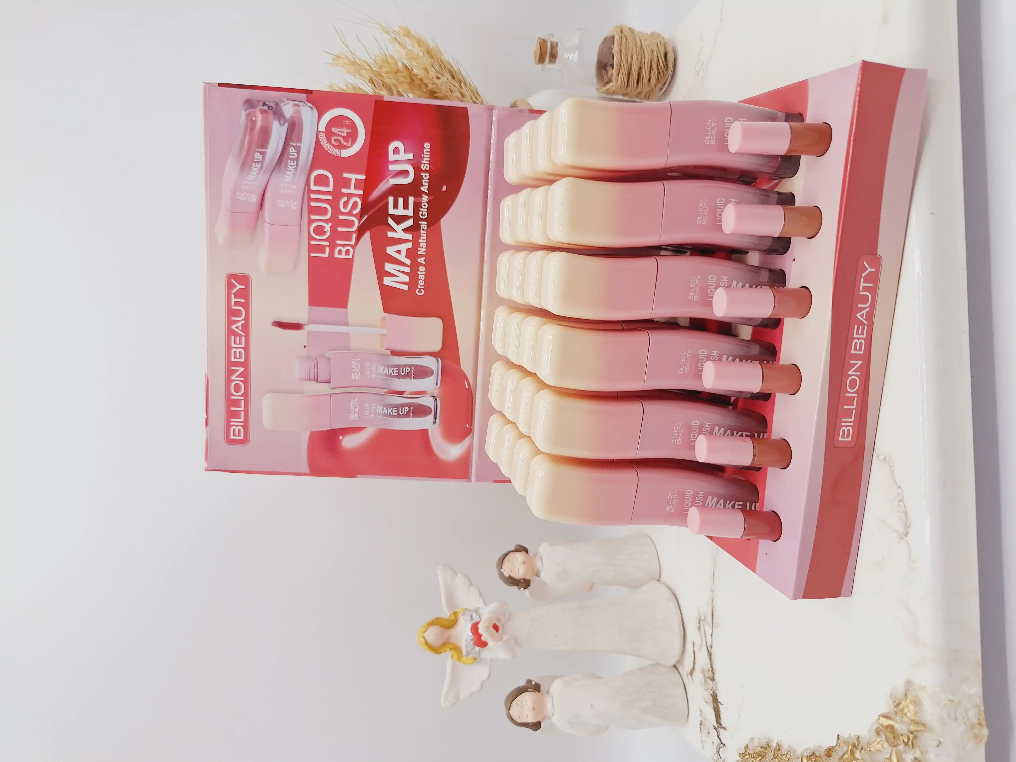 پک رژ مایع 6 عددی شیشه ای منحنی برند BILLION BEAUTY  کد B70017