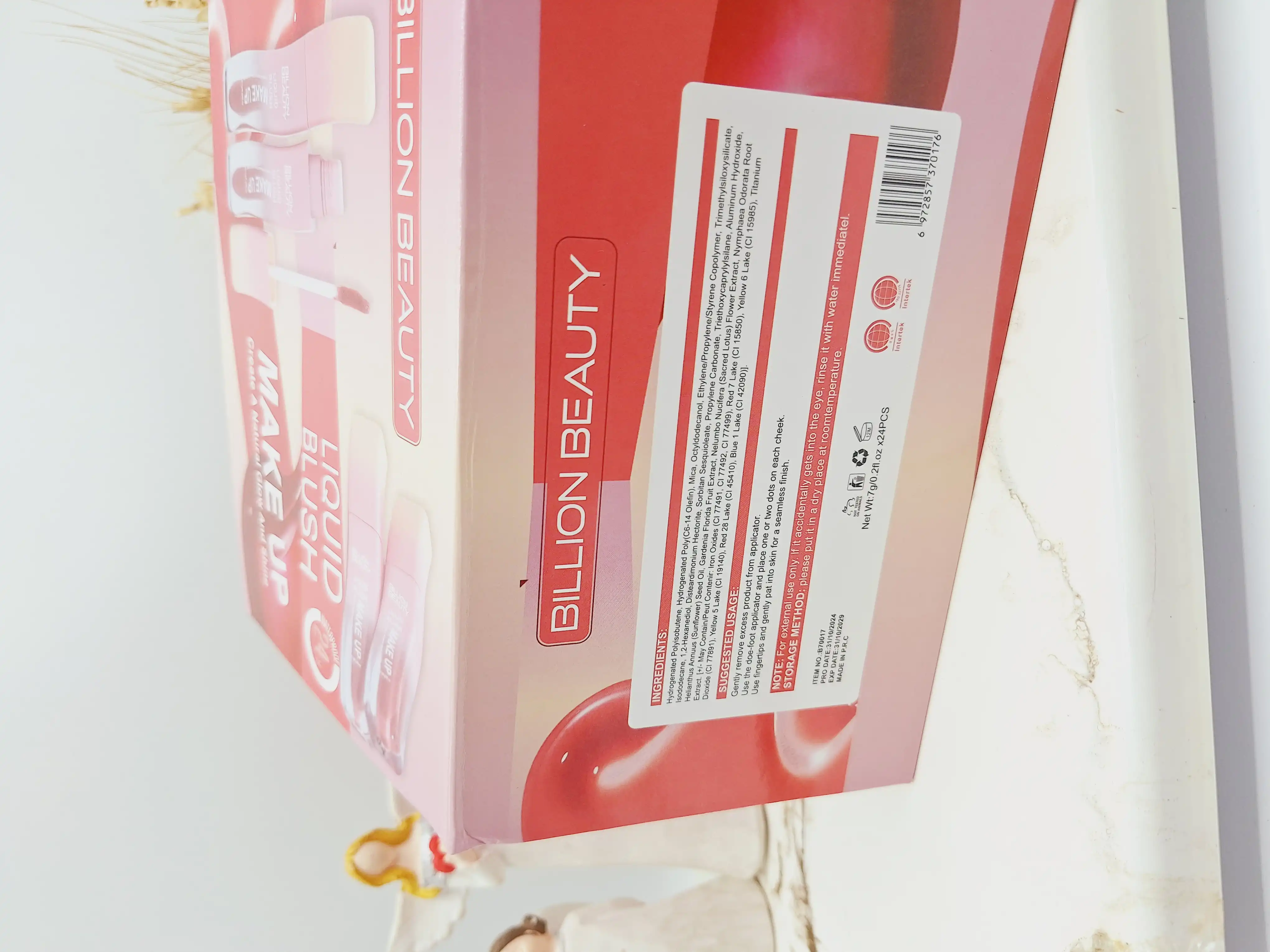 پک رژ مایع 6 عددی شیشه ای منحنی برند BILLION BEAUTY  کد B70017