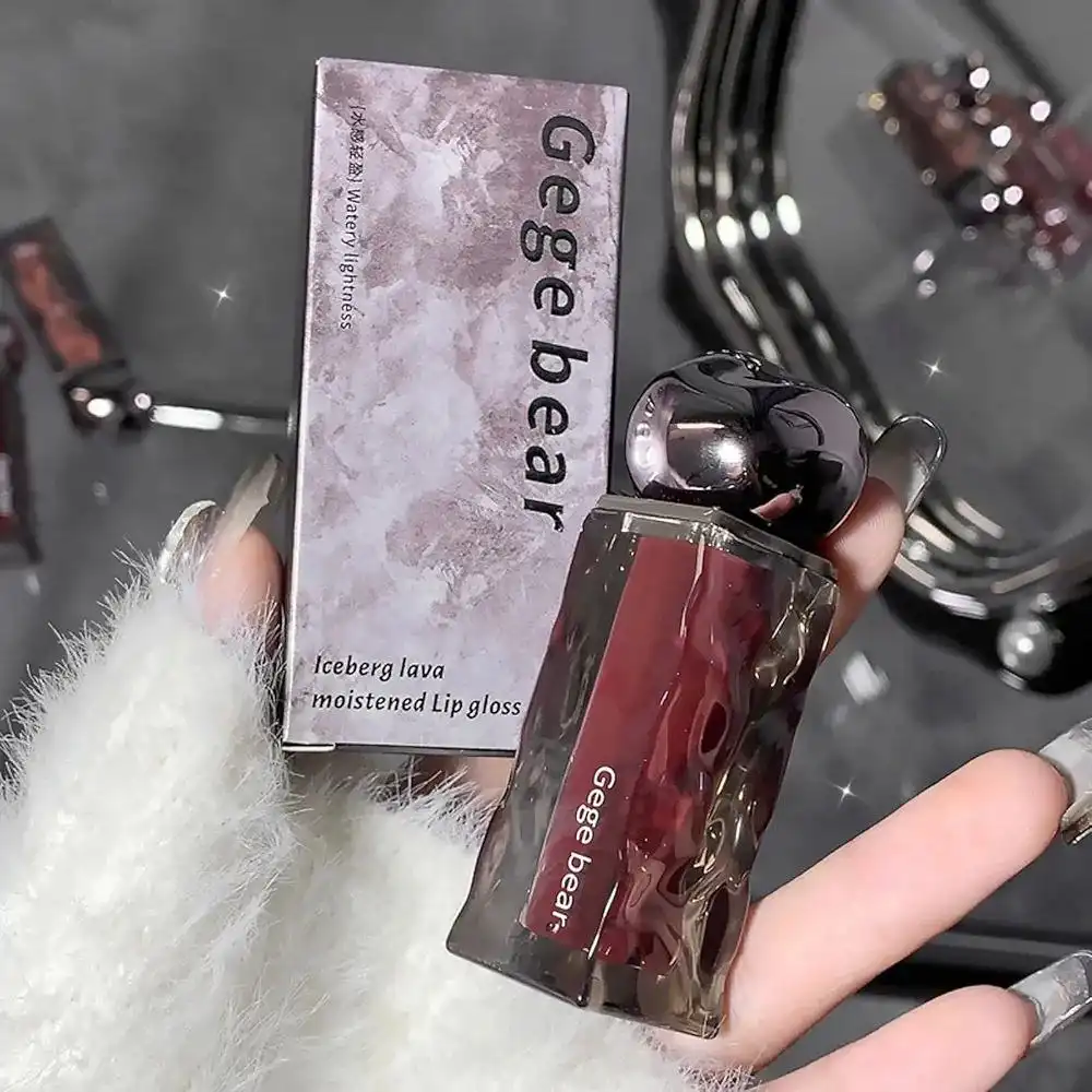 لیپ گلاس خیس پرطرفدار برند Gege beae کد 1663(کارتون طوسی)