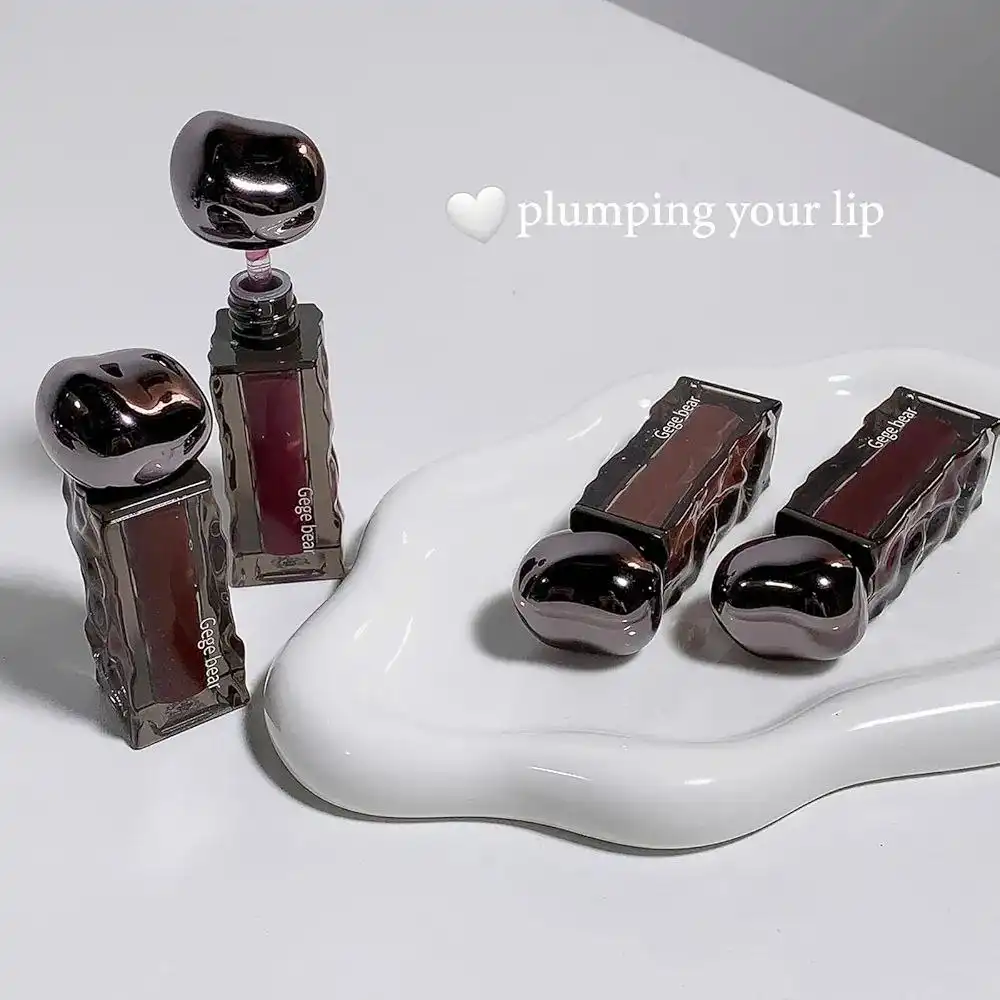 لیپ گلاس خیس پرطرفدار برند Gege beae کد 1663(کارتون طوسی)