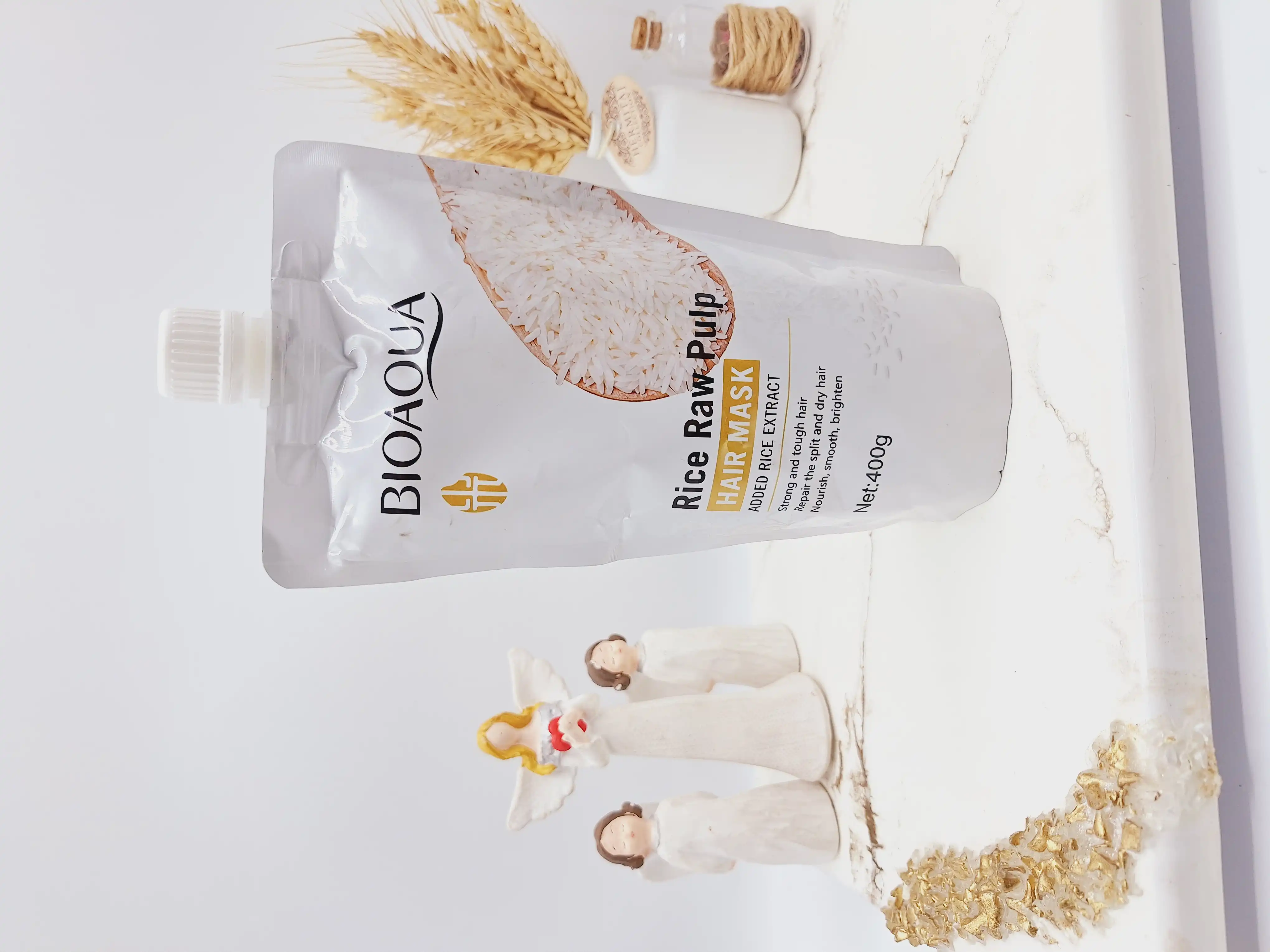 ماسک موی ساندیسی تقویتی برنج بیوآکوا حجم 400 گرم کد 09883