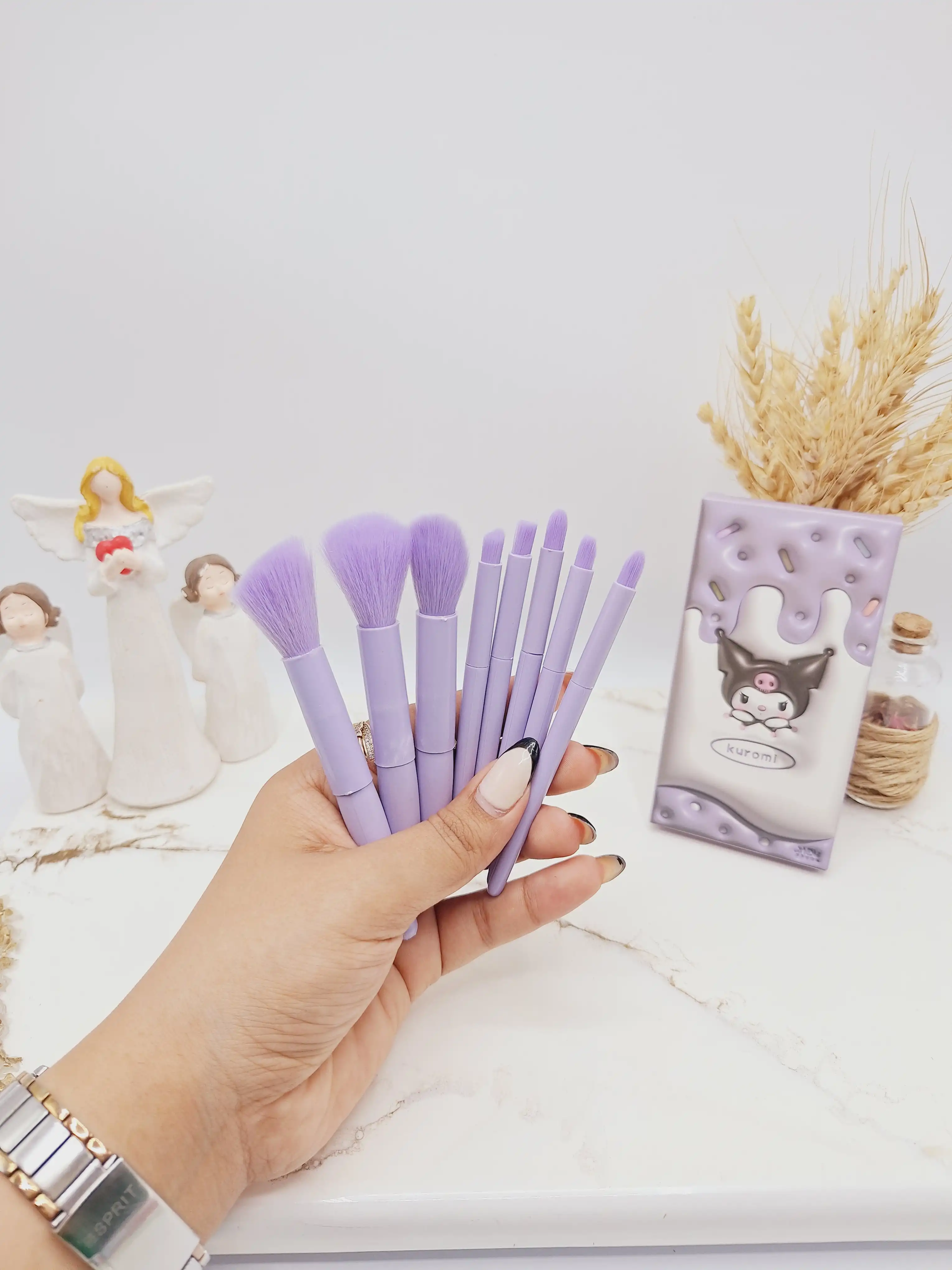 ست براش 8 تیکه مدل سانریو فانتزی مناسب مسافرت کد 3155