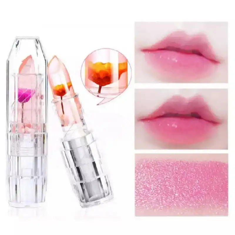 بالم لب حرارتی رنگارنگ پوکه شیشه ای برند موکالره کد 8108