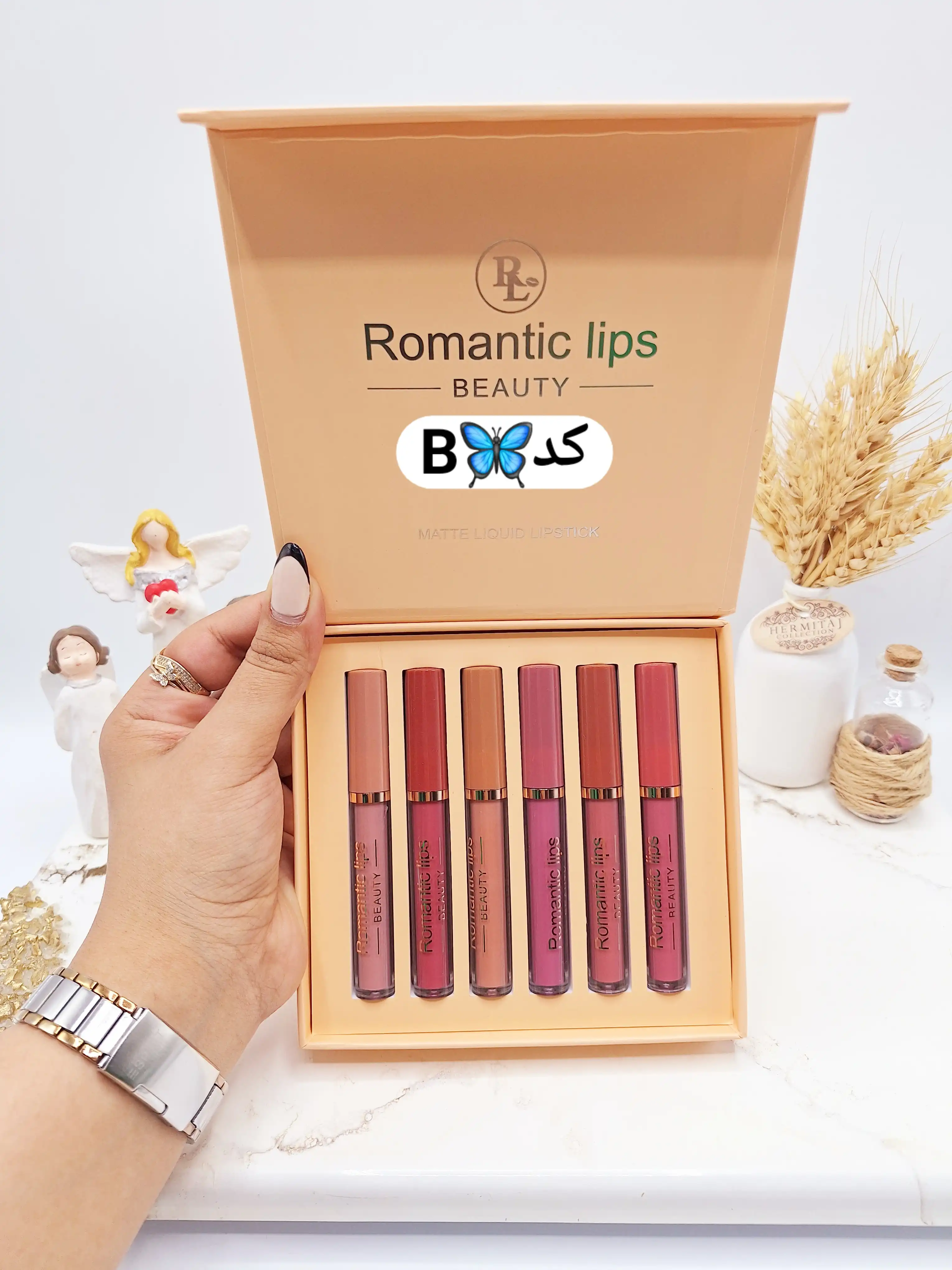 باکس رژ مایع اورجینال برند ROMANTIC LIP کد GR1130