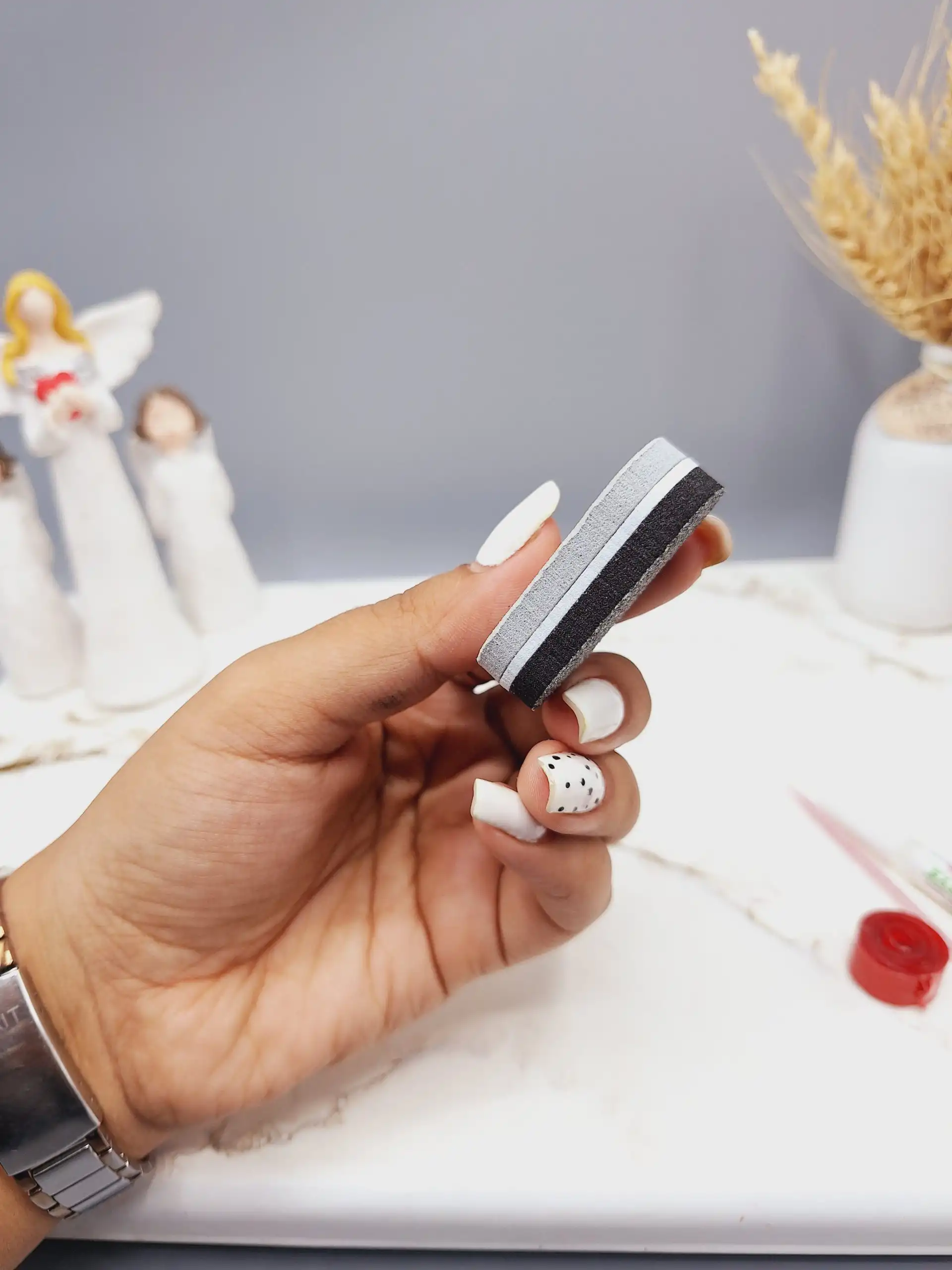 ناخن مصنوعی با مواد کاشت مدل هلویی آمبره (به همراه پک اختصاصی)