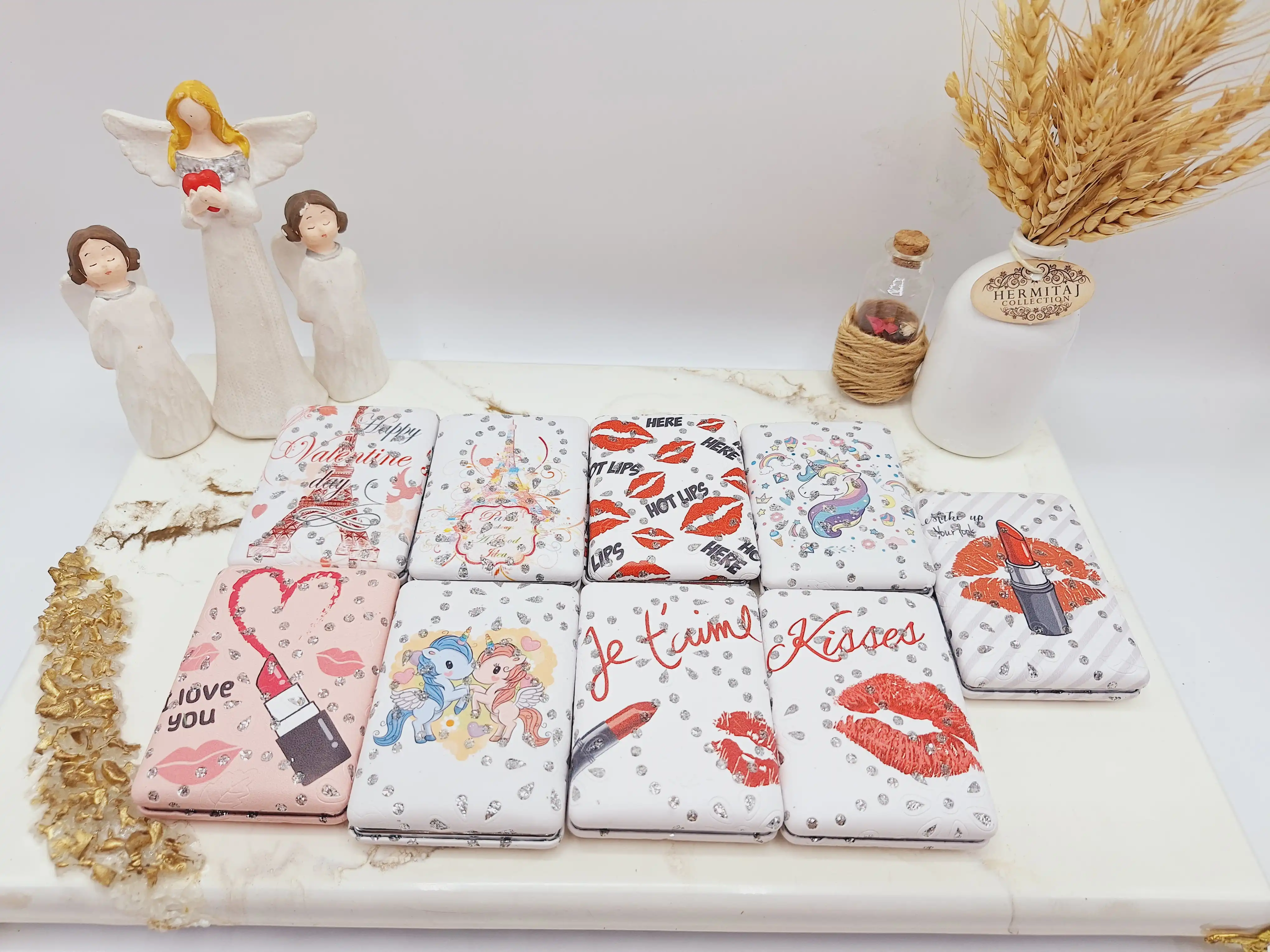 آینه دو طرفه جیبی طرح آرایشی ارسال رندوم