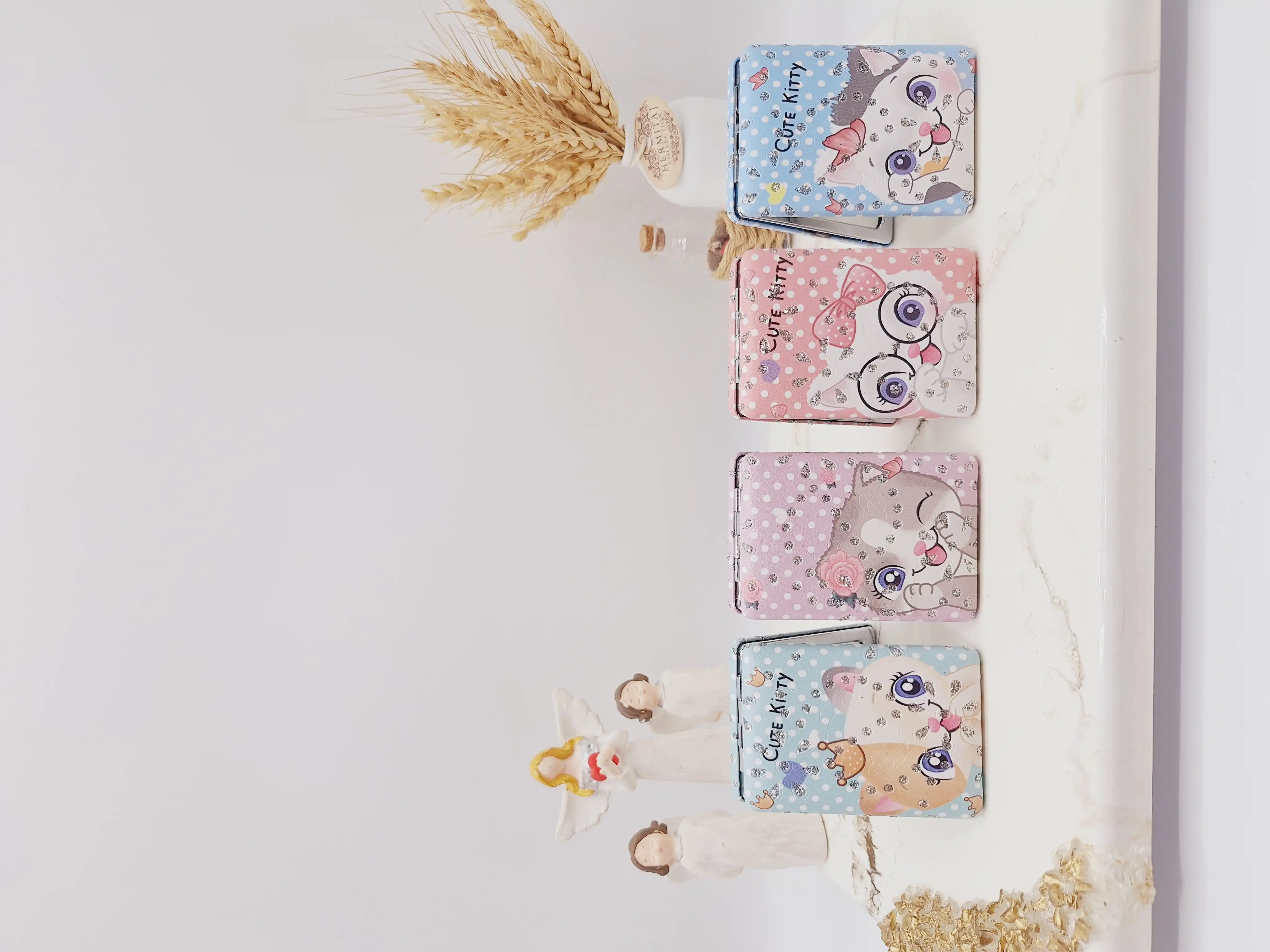 آینه دو طرفه جیبی طرح گربه کیوت