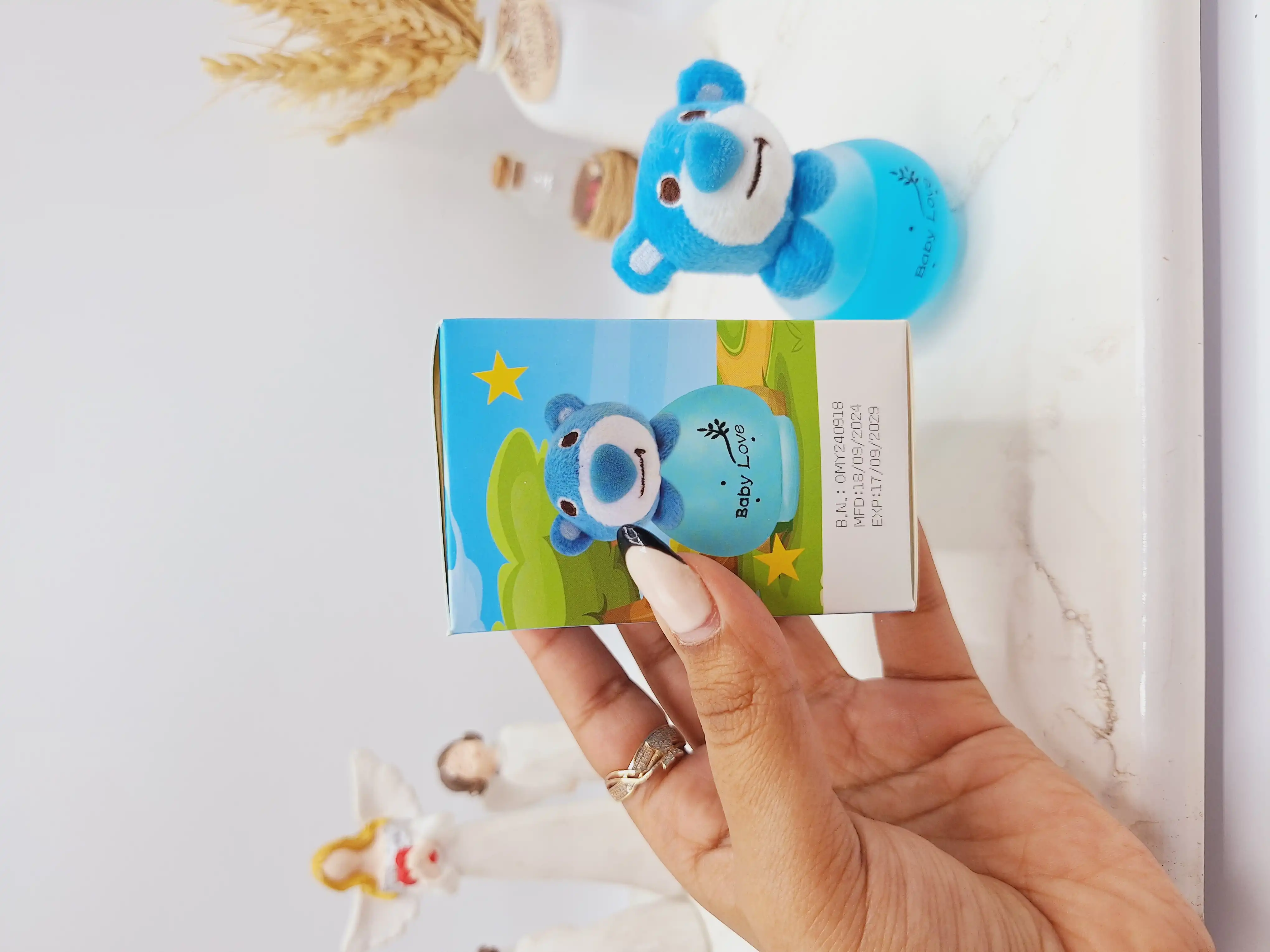 ادکلن عروسکی کودک مدل خرس آبی حجم 50 میل کد OMY-X559-4