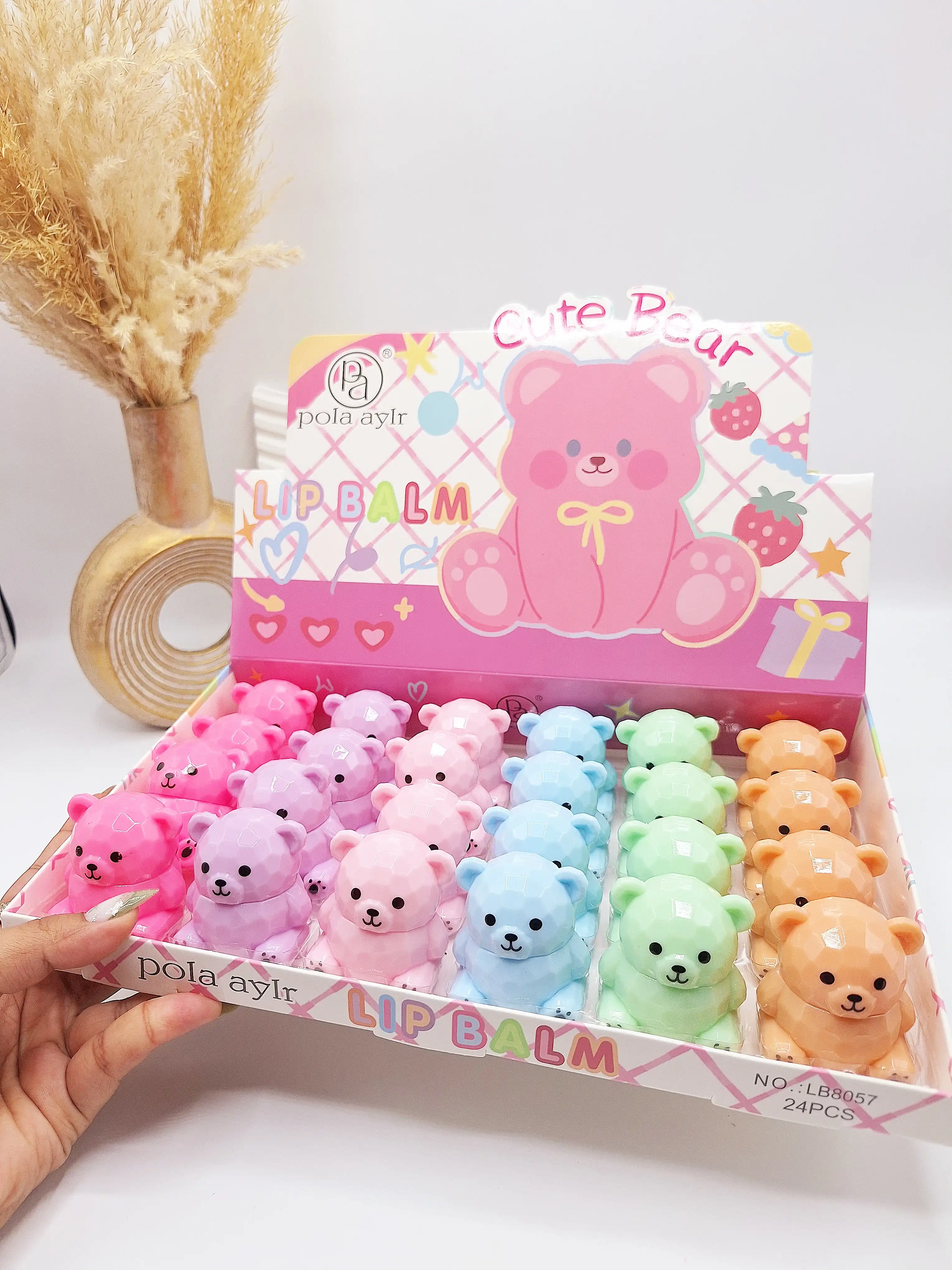 بالم لب طرح خرس بانمک برند پولا آیلار کد 8057