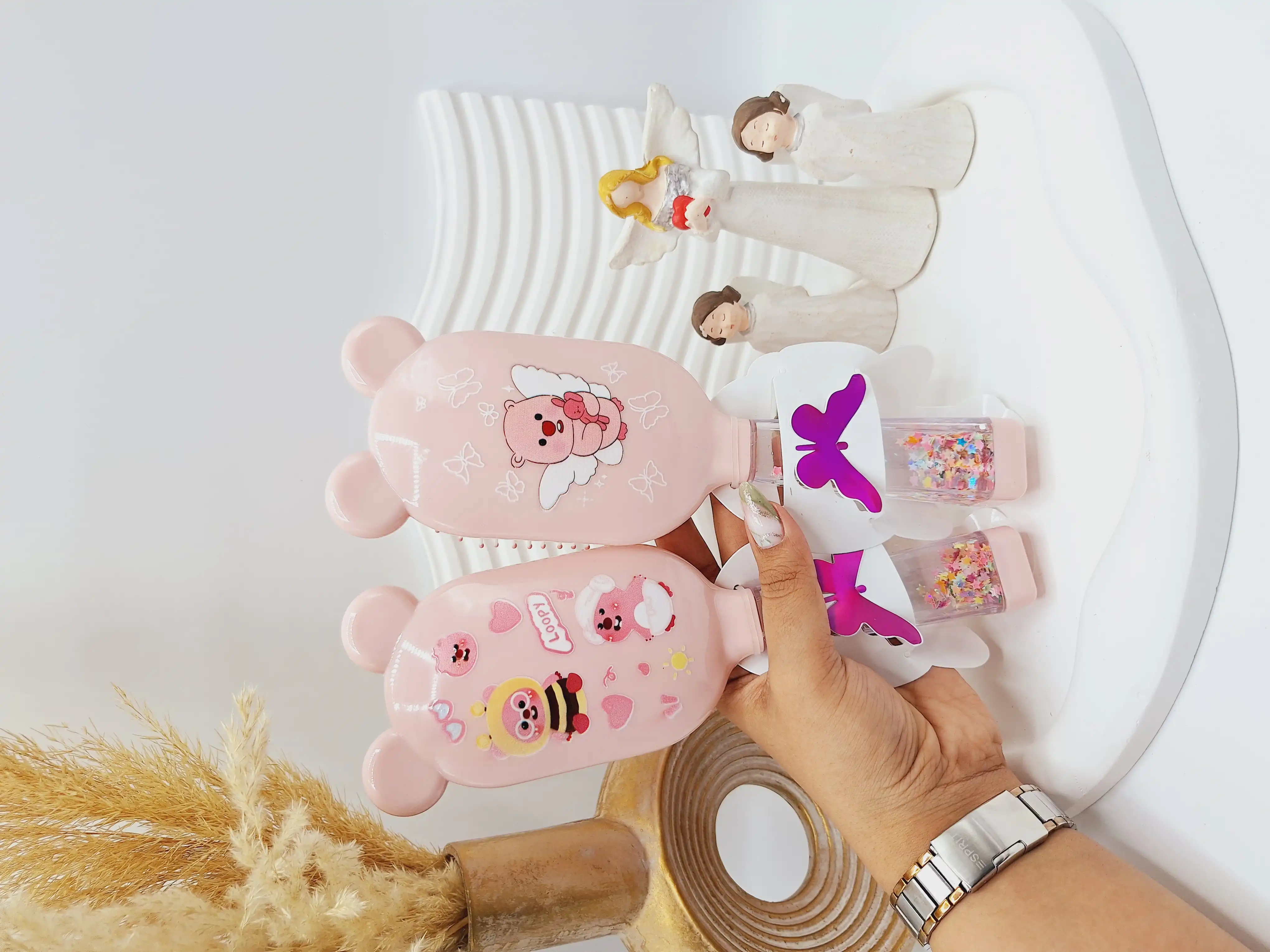 برس دسته آکواریومی چراغ دار خرگوشی فوق العاده زیبا