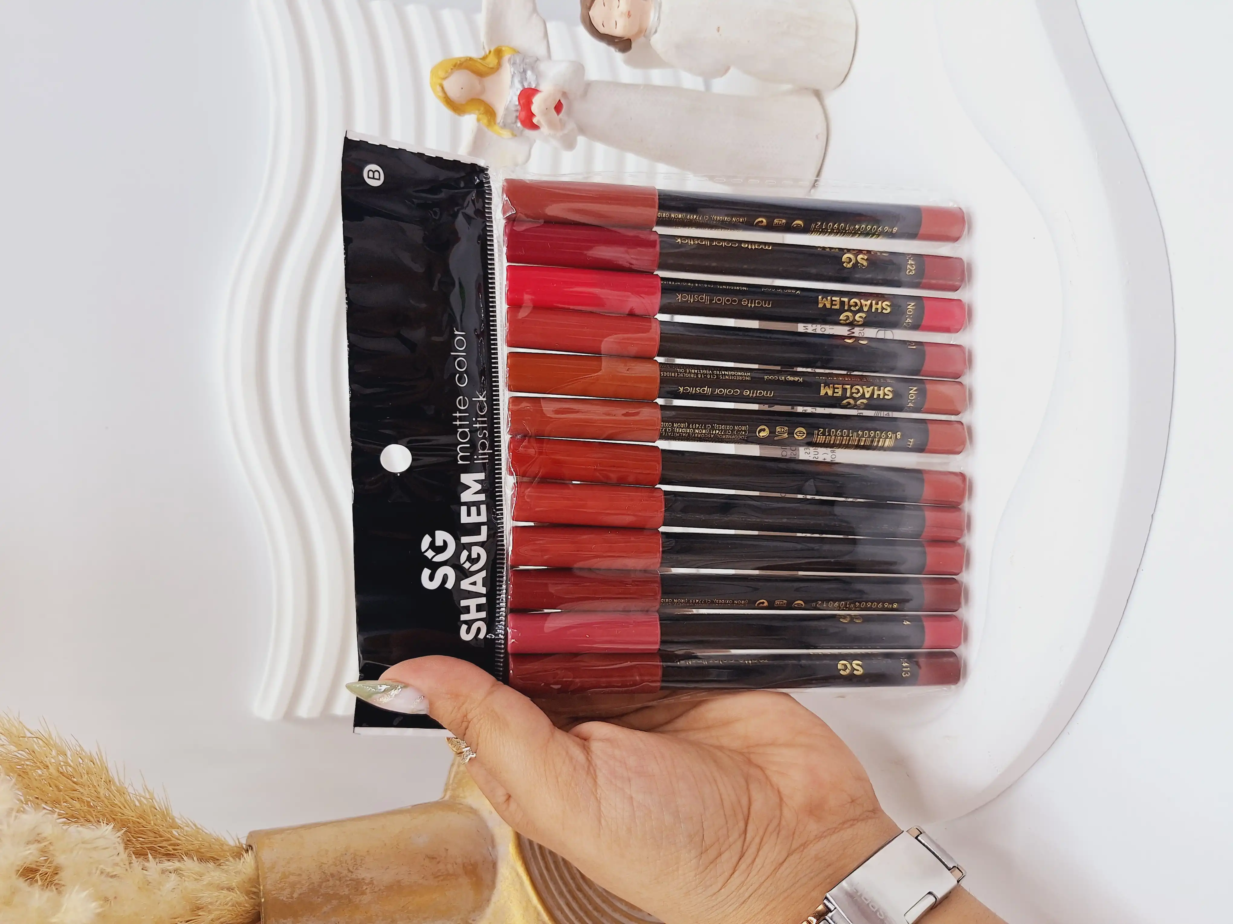 رژ لب رنگ مات ‏SHAGLEM‏ ضدآب کد 9012