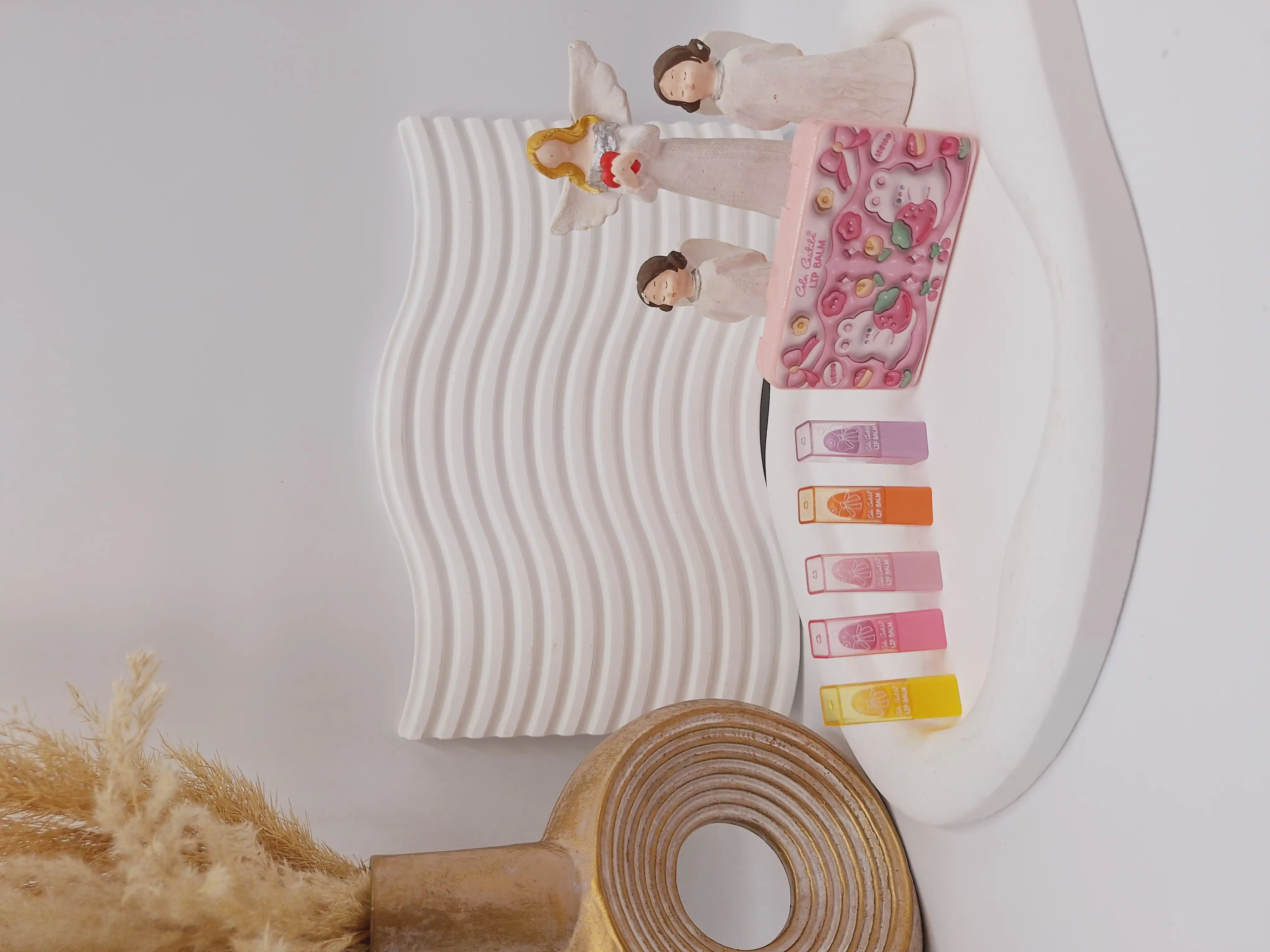 پک بالم لب 5 تایی رنگارنگ طرح خرس مهربون کد 8099-5