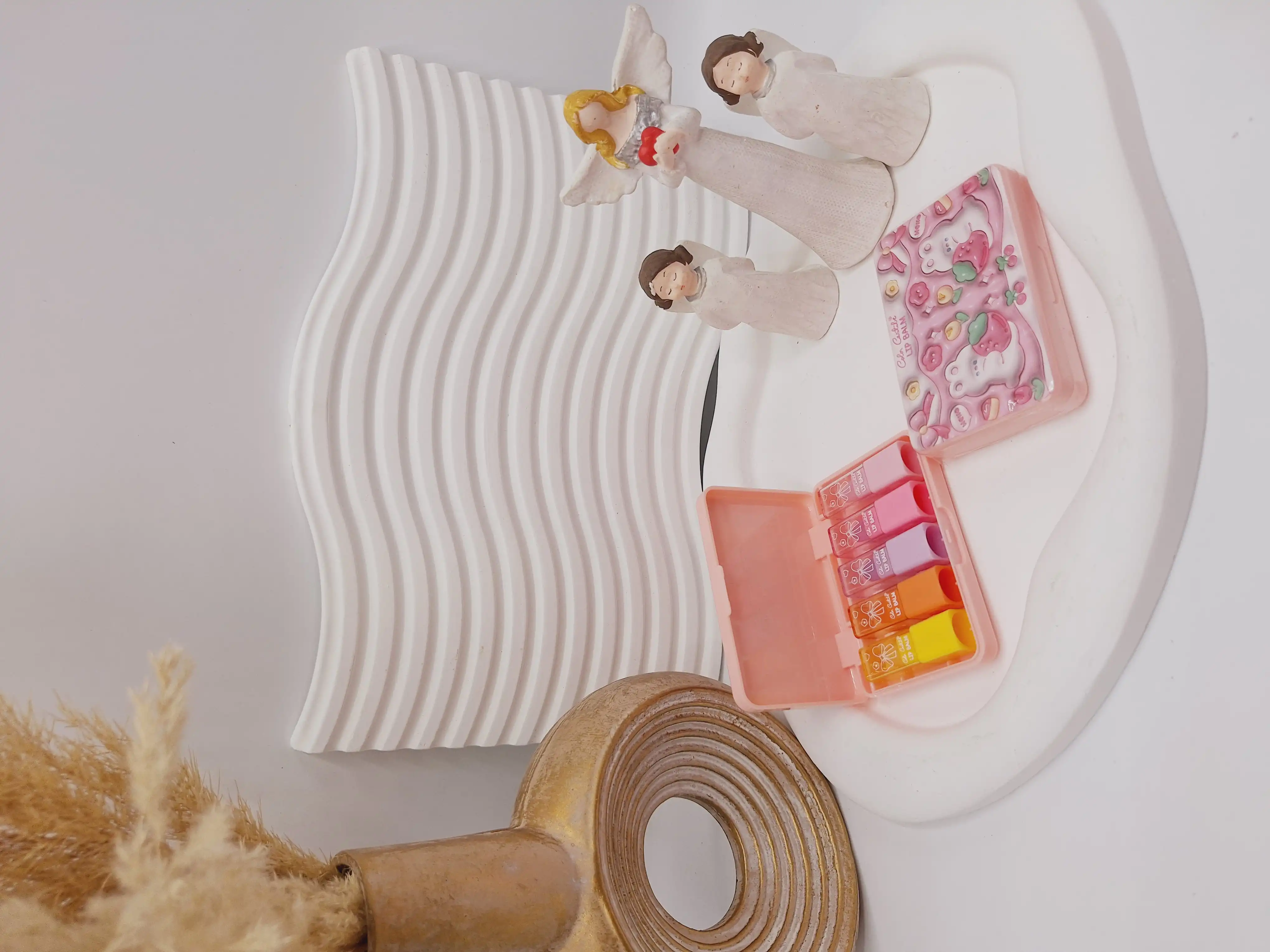 پک بالم لب 5 تایی رنگارنگ طرح خرس مهربون کد 8099-5