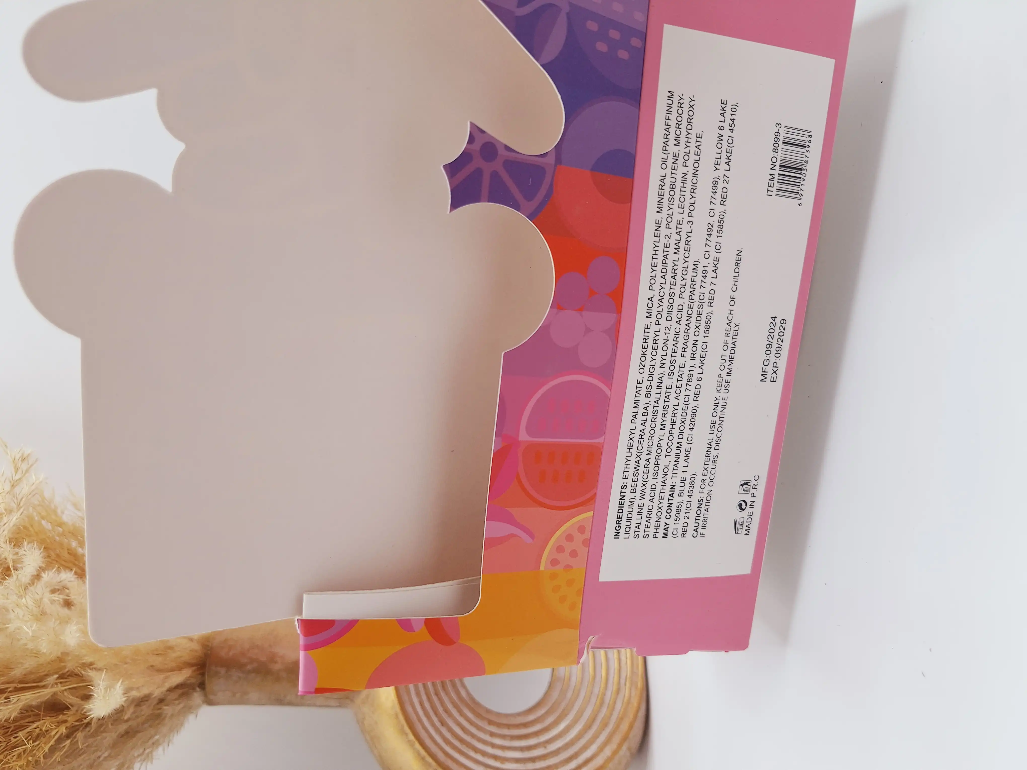 پک بالم لب 5 تایی رنگارنگ طرح میوه ای کد 8099-3