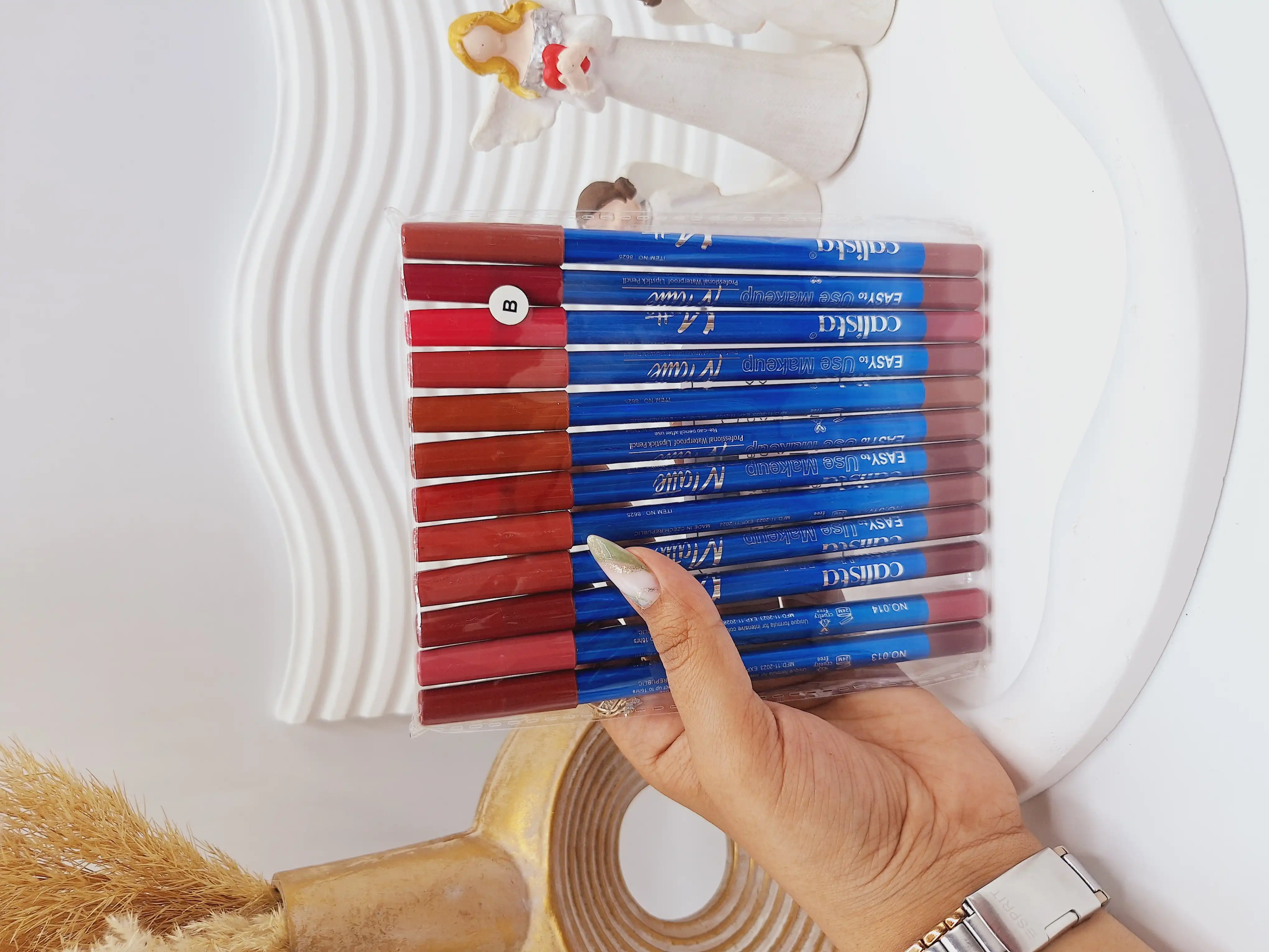 پک 12 تایی خط لب برند کالیستا کد 9963