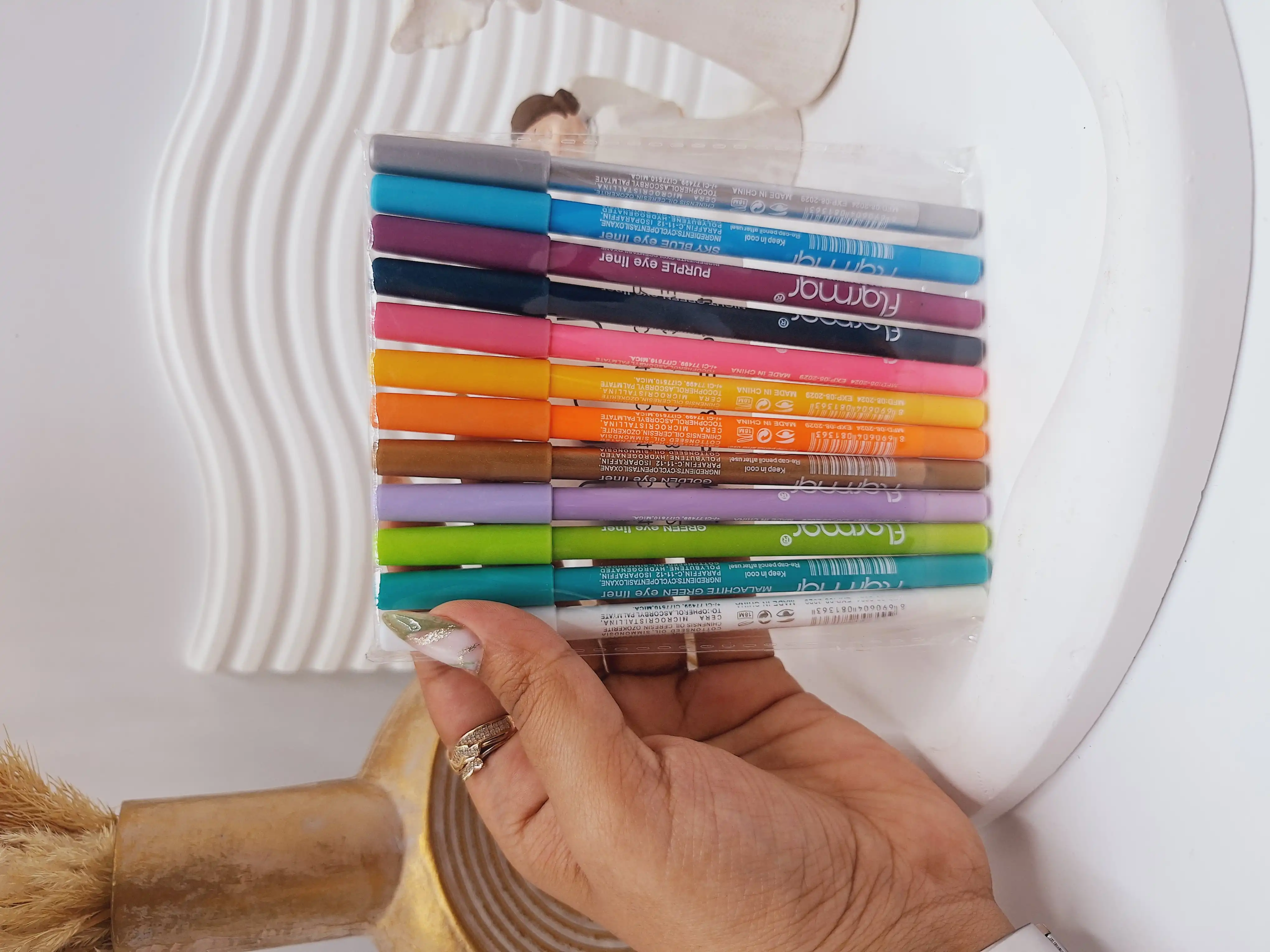 پک 12 تایی مداد چشم شمعی رنگارنگ  برند فلورمار کد 77289