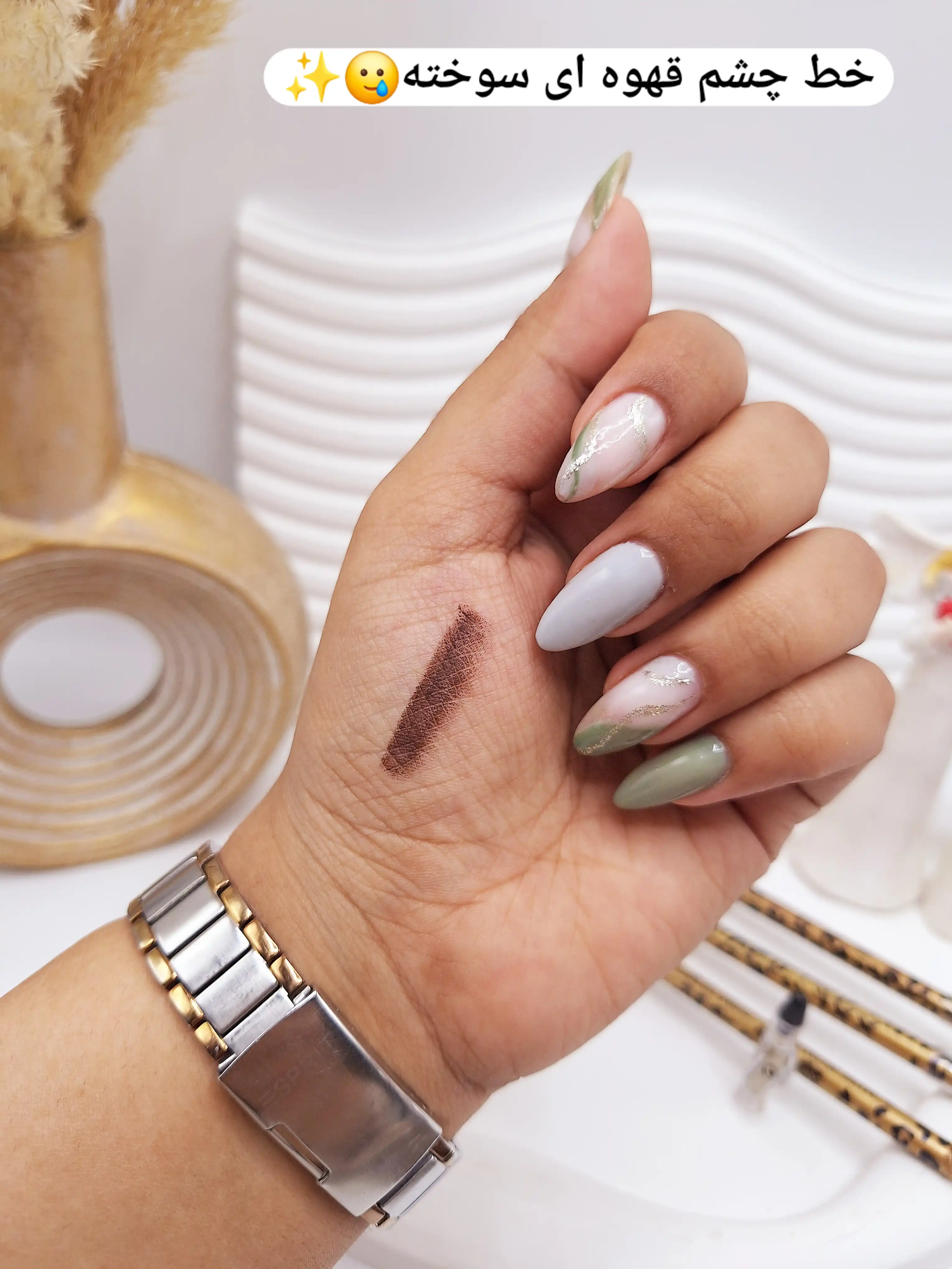 مداد چشم قهوه ای پلنگی تراش دار کد409