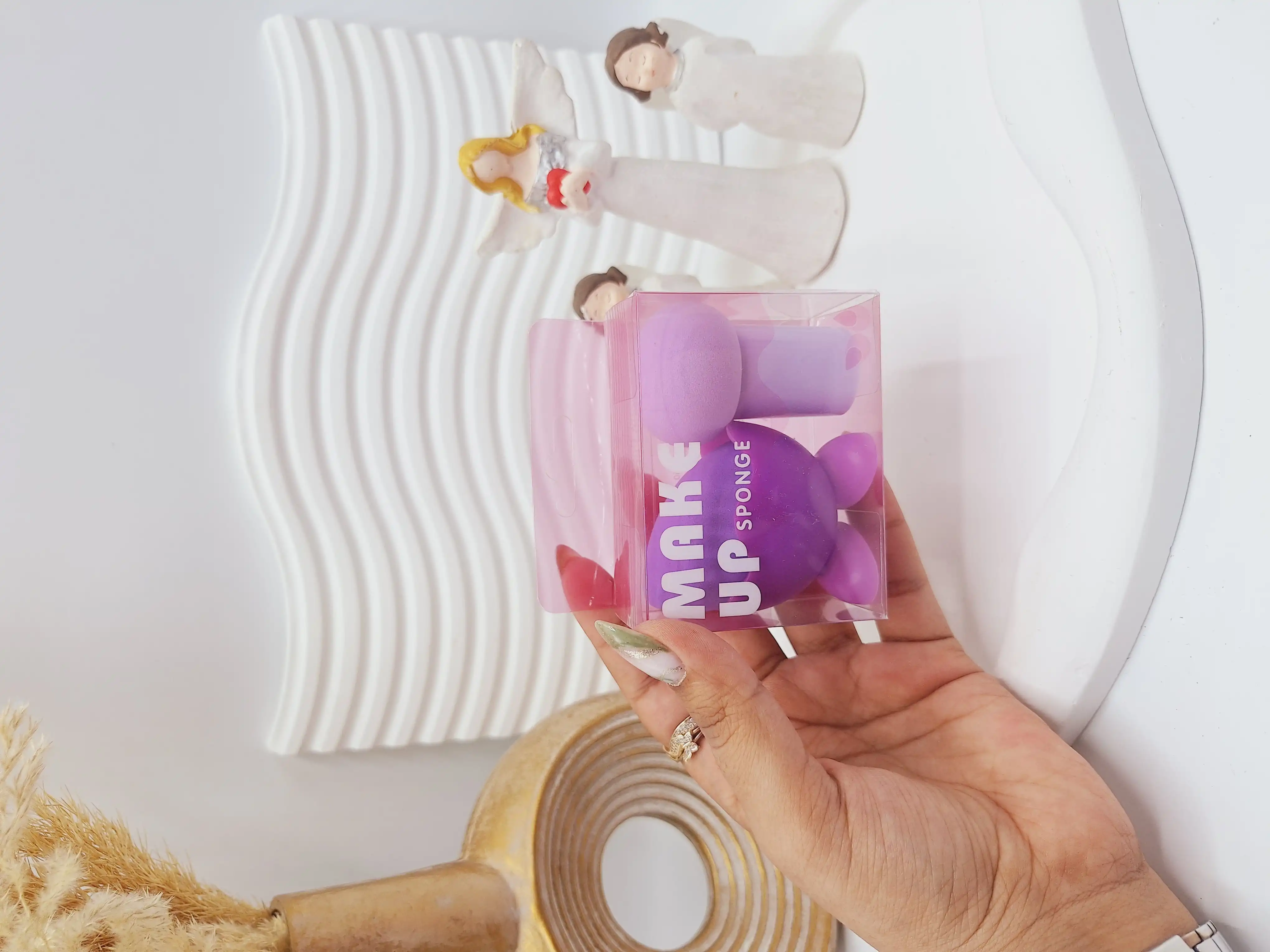 پک 2 عددی پد اشکی استند دار و پد قارچی MAKE UP SP SPONGE کد 5706