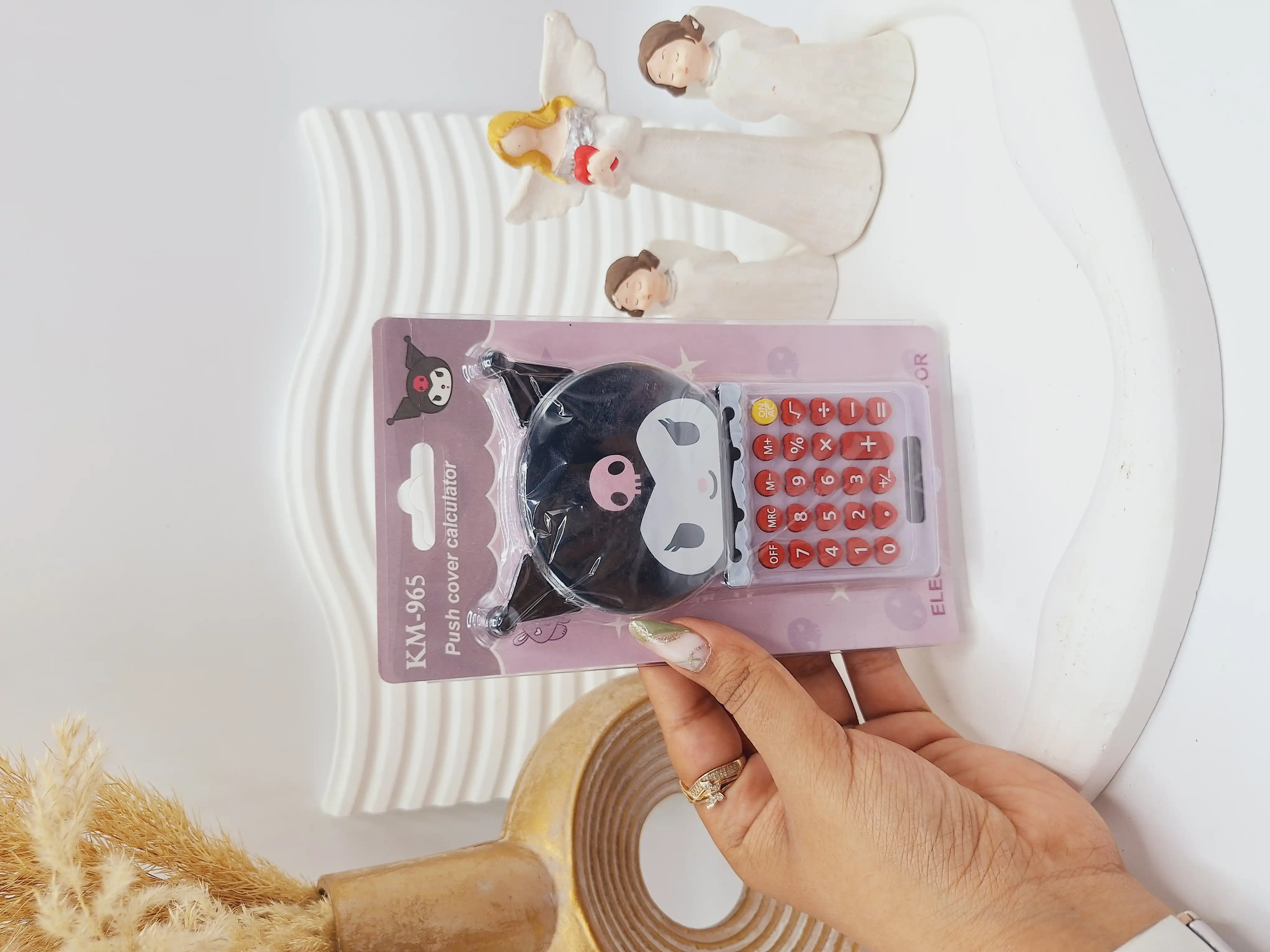 ماشین حساب کرومی مدل کشویی کد KM_965