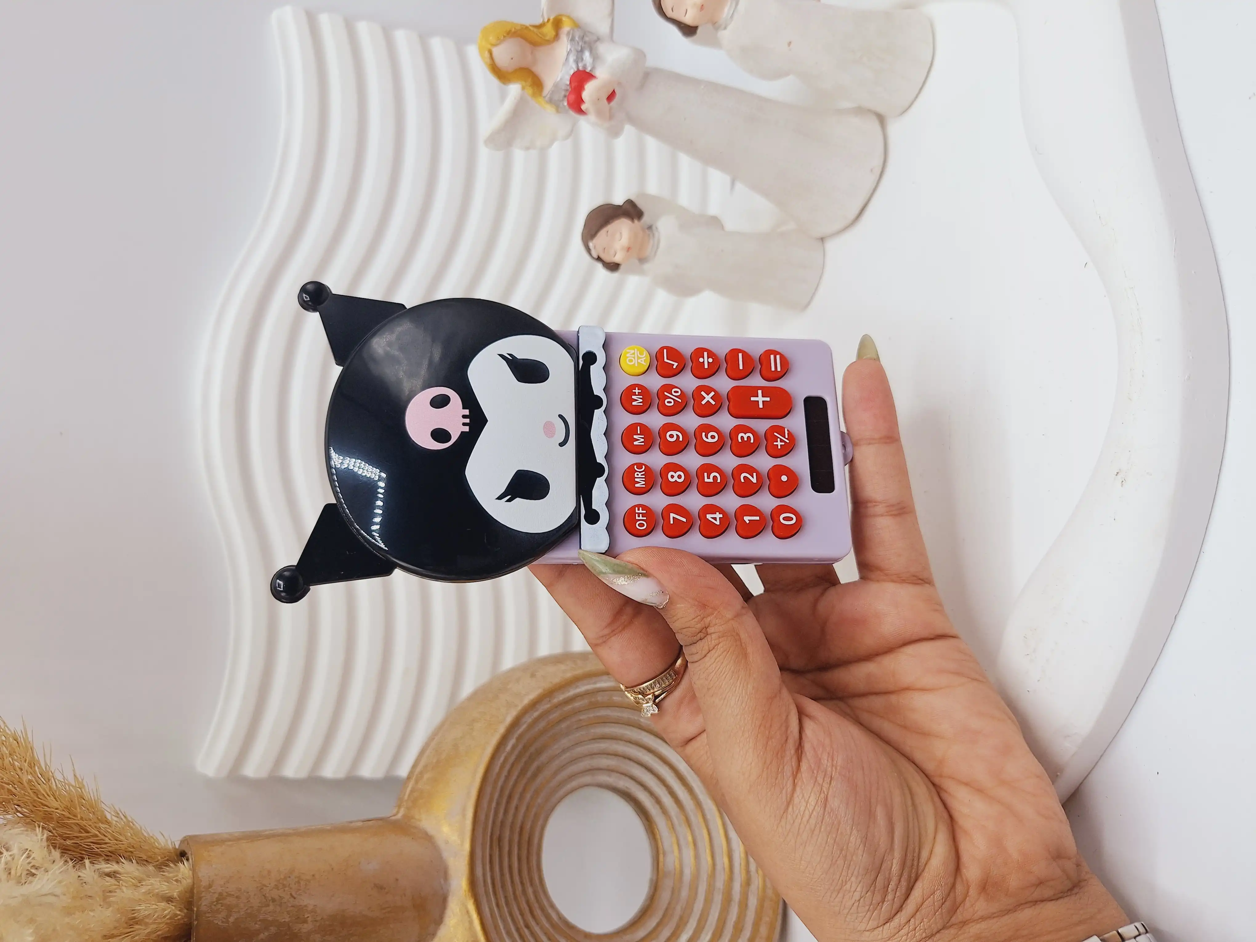 ماشین حساب کرومی مدل کشویی کد KM_965