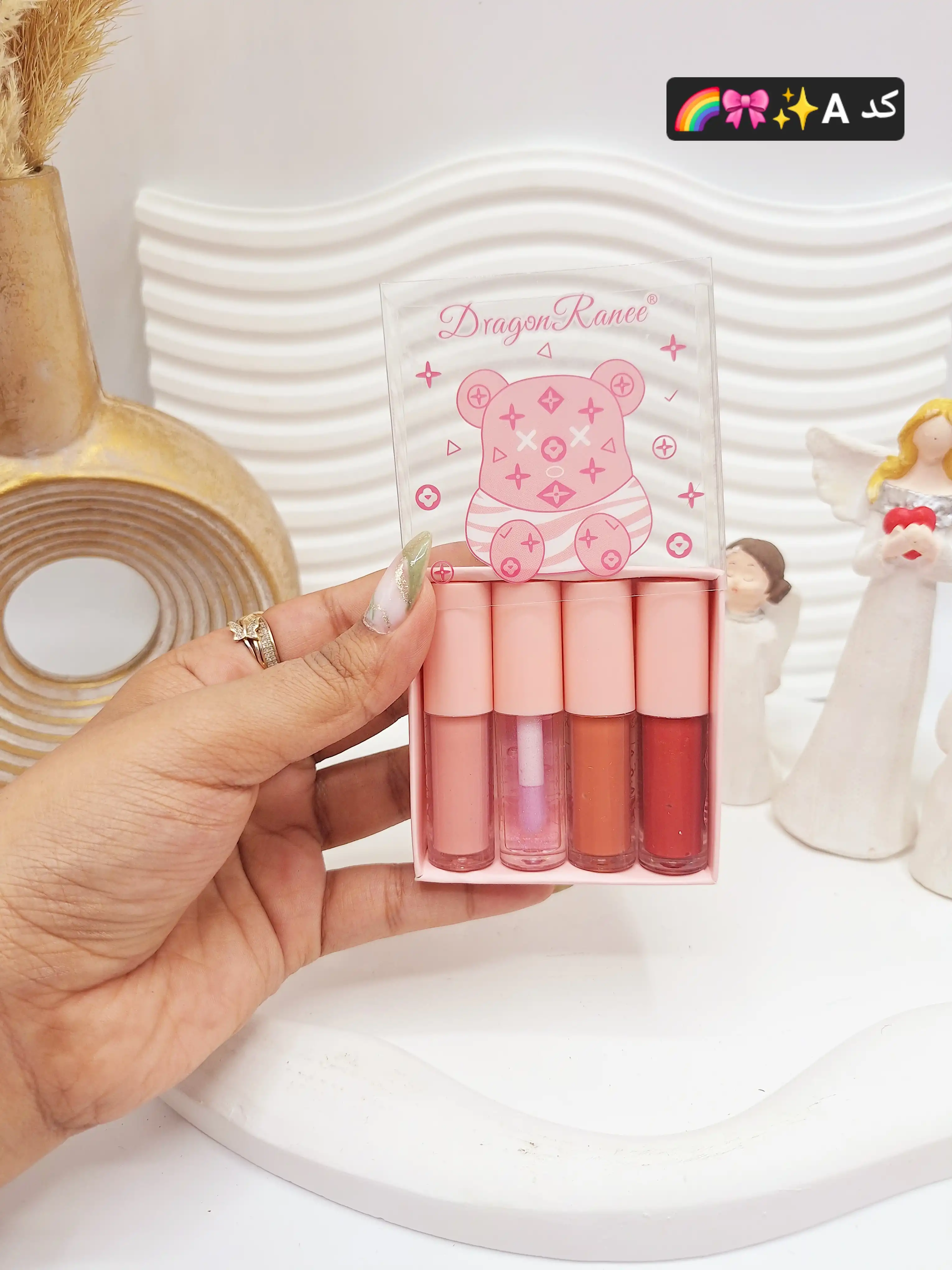پک لیپ گلاس شاین 4تایی برند Dragon Ranee کد 0026