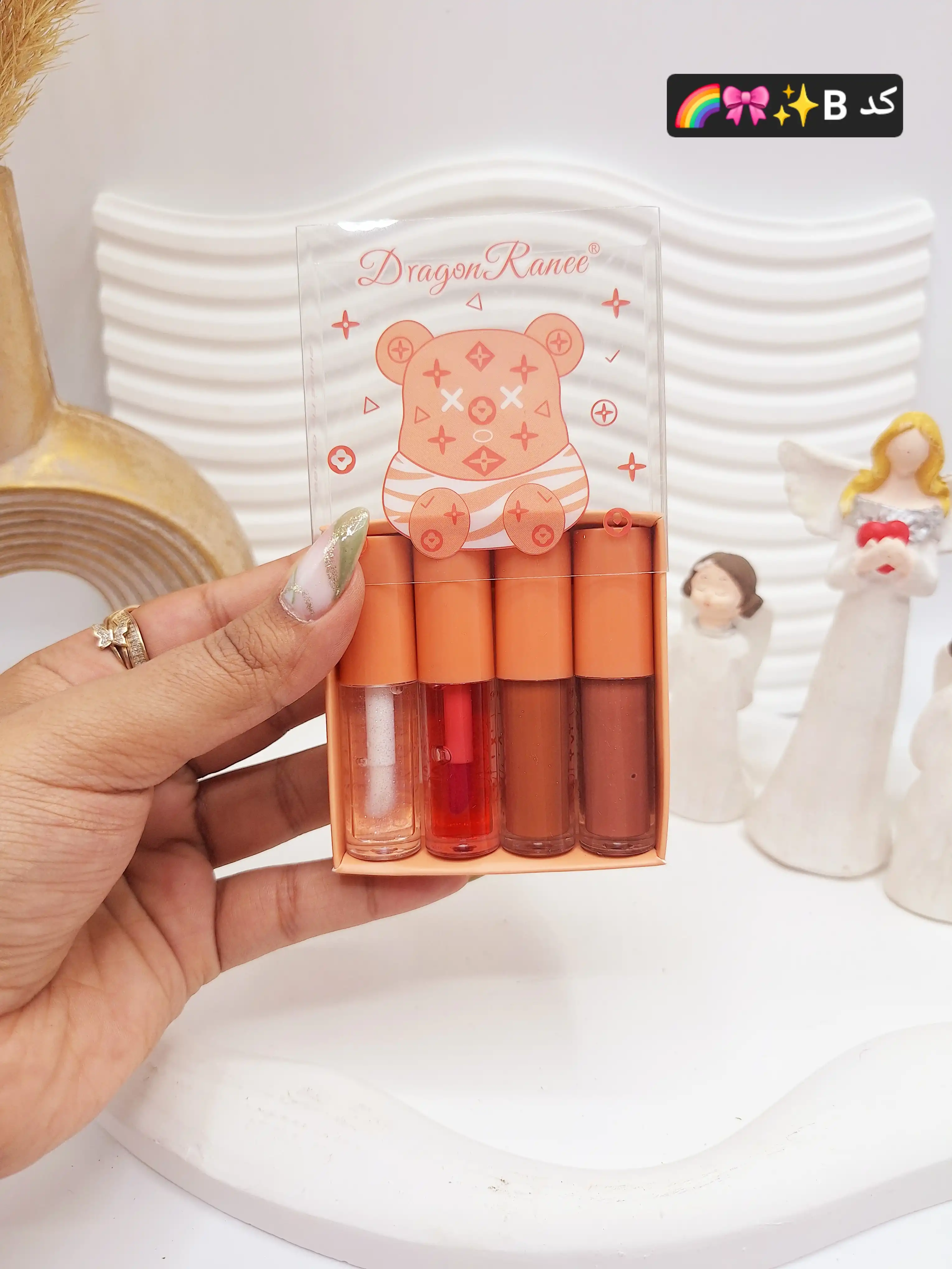 پک لیپ گلاس شاین 4تایی برند Dragon Ranee کد 0026