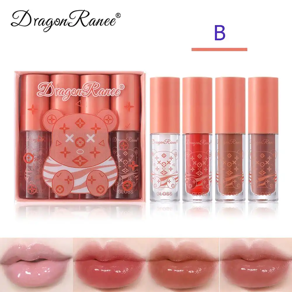 پک لیپ گلاس شاین 4تایی برند Dragon Ranee کد 0026