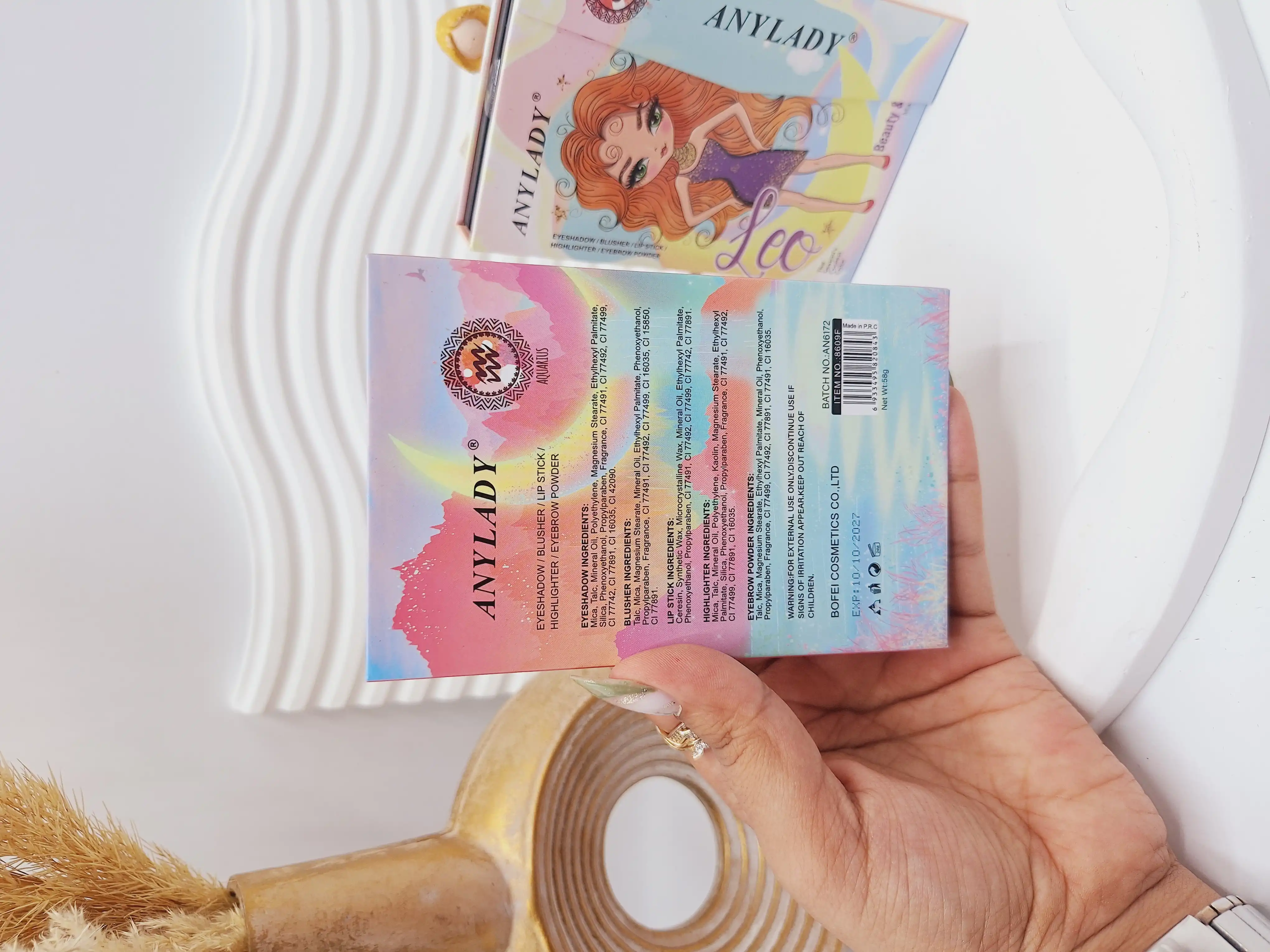 پالت سایه آنالیدی طرح دختر مو بلند کد 8609F