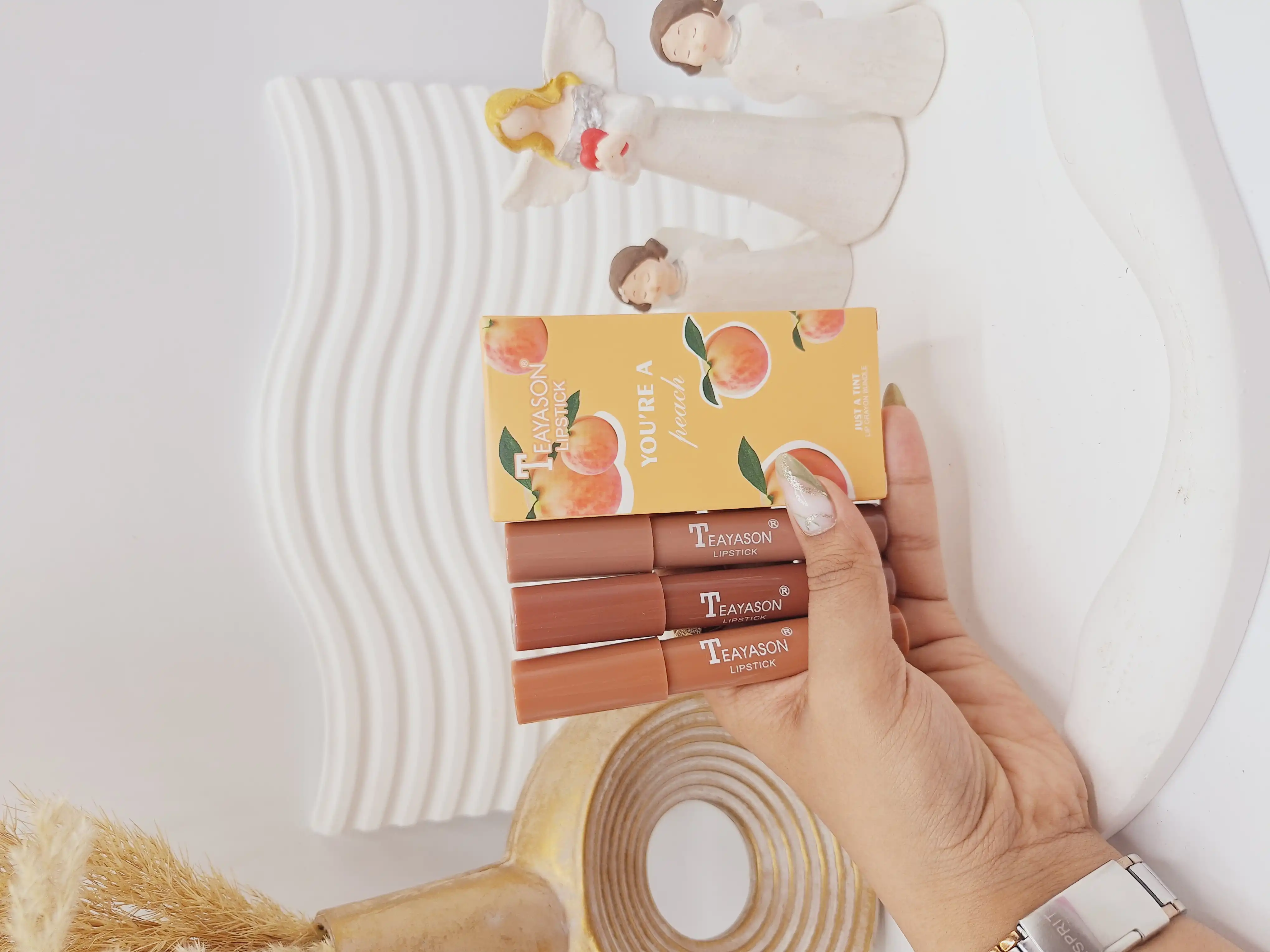 پک 3 تایی رژ لب طرح هلو TEAYASON‏ کد XQ06 A