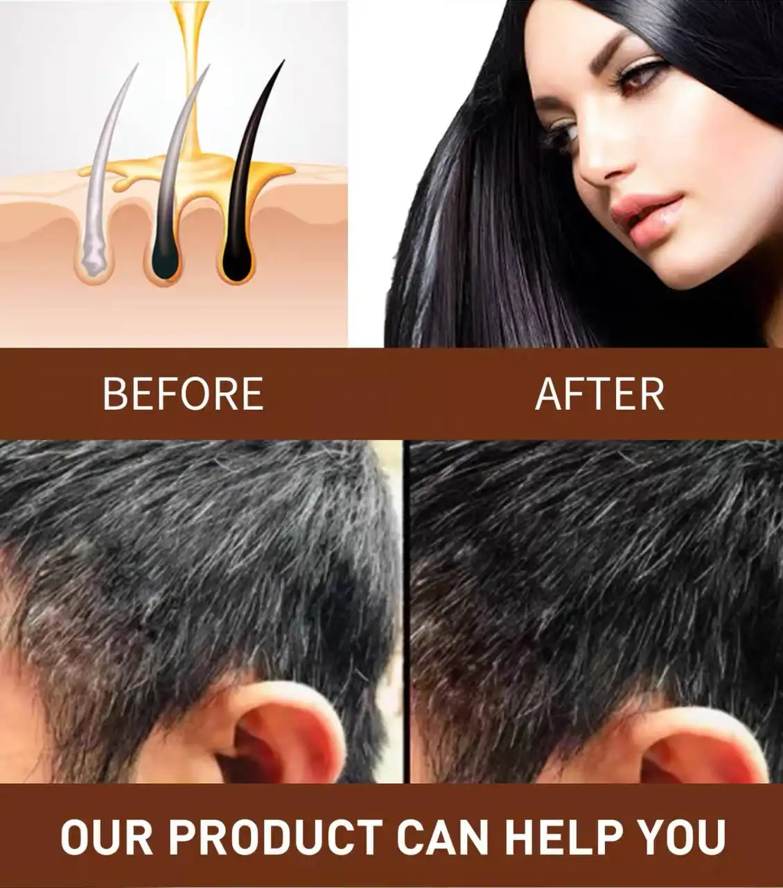 صابون گیاهی شامپویی جادویی رفع سفیدی مو دائمی جینسینگ