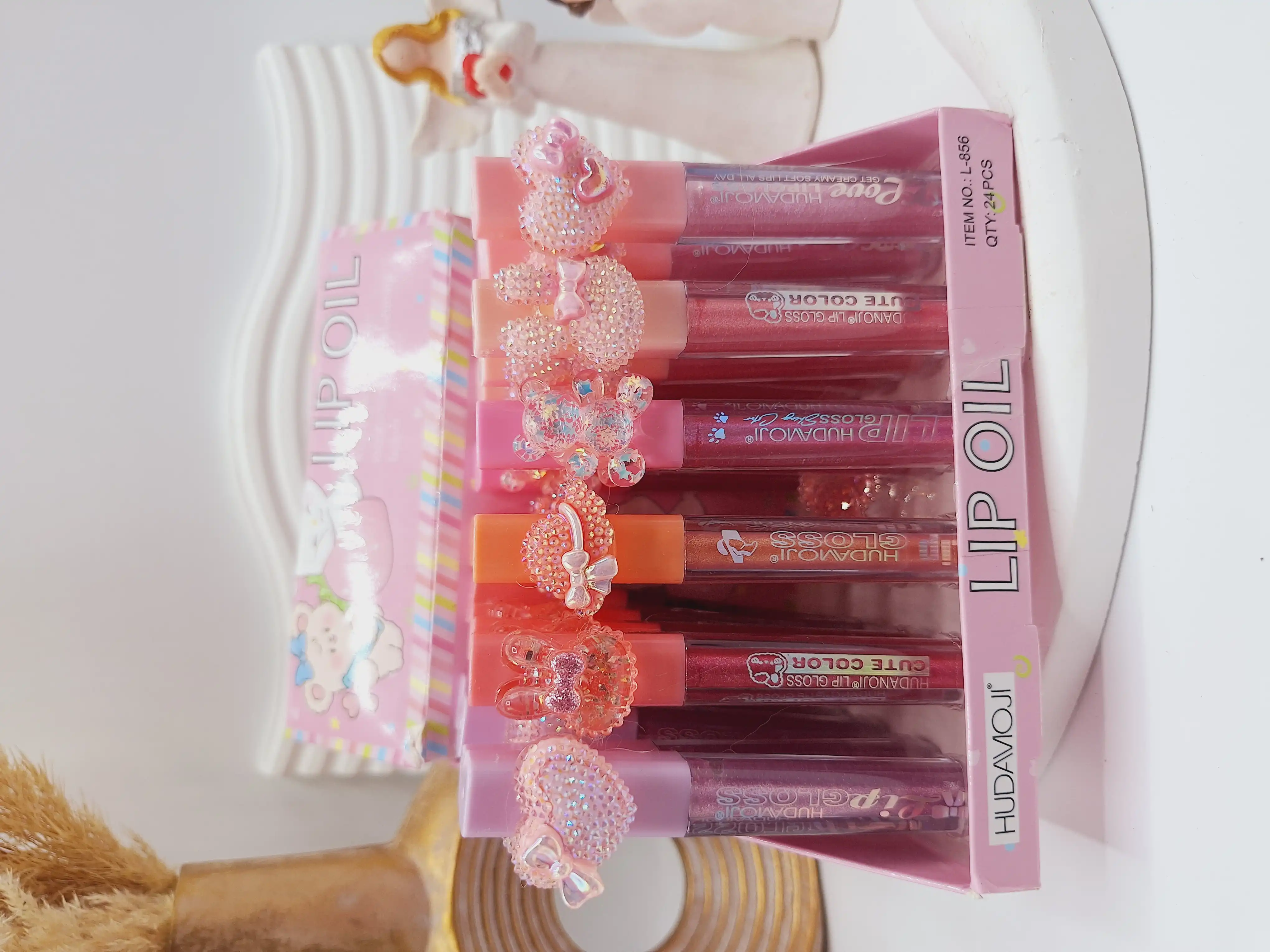 لیپ گلاس شاین دار جذاب برند HUDAMOJI کد 856