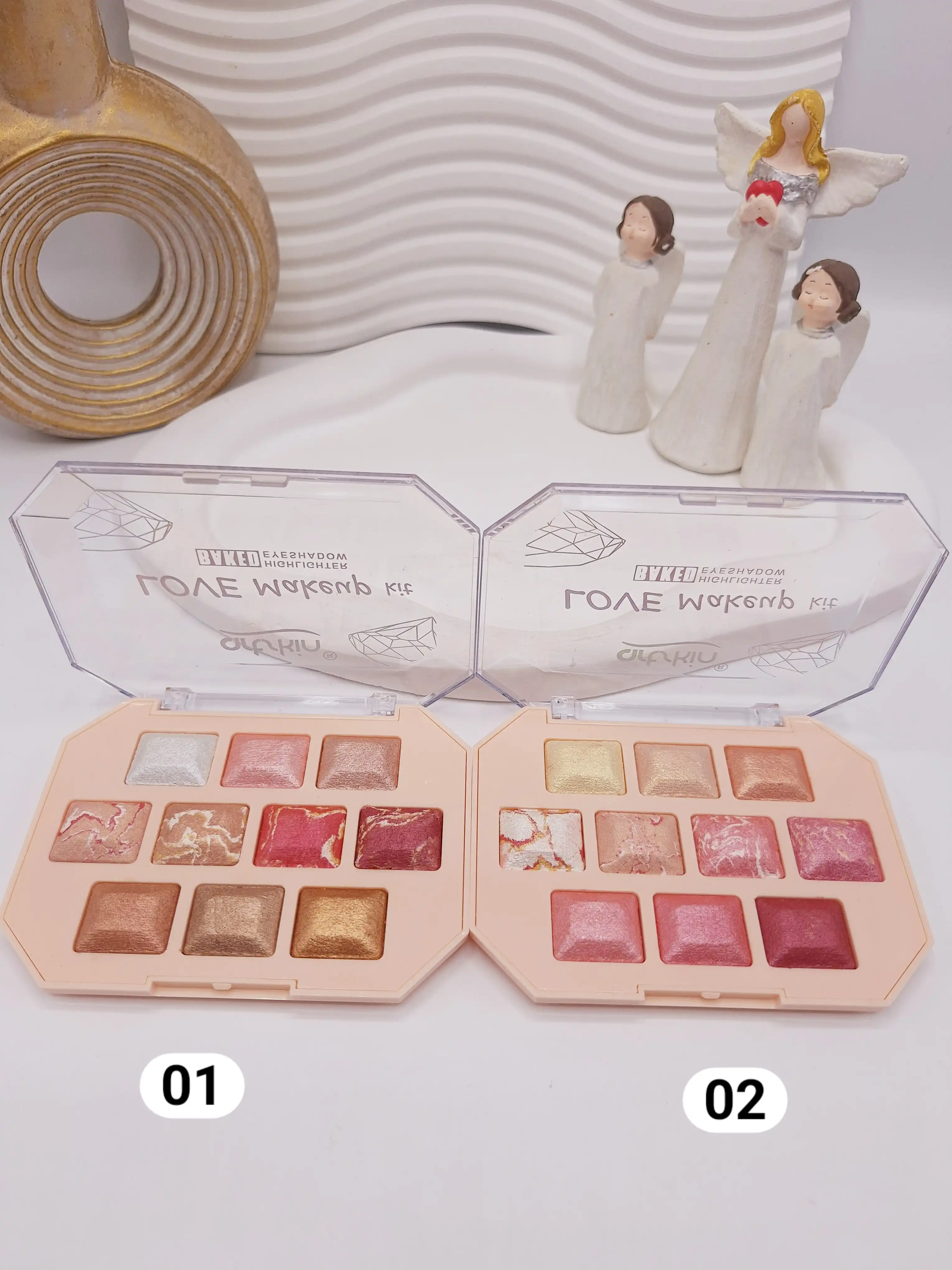 پالت رژ گونه و هایلایتر  10 رنگ برند artskin کد AS978088