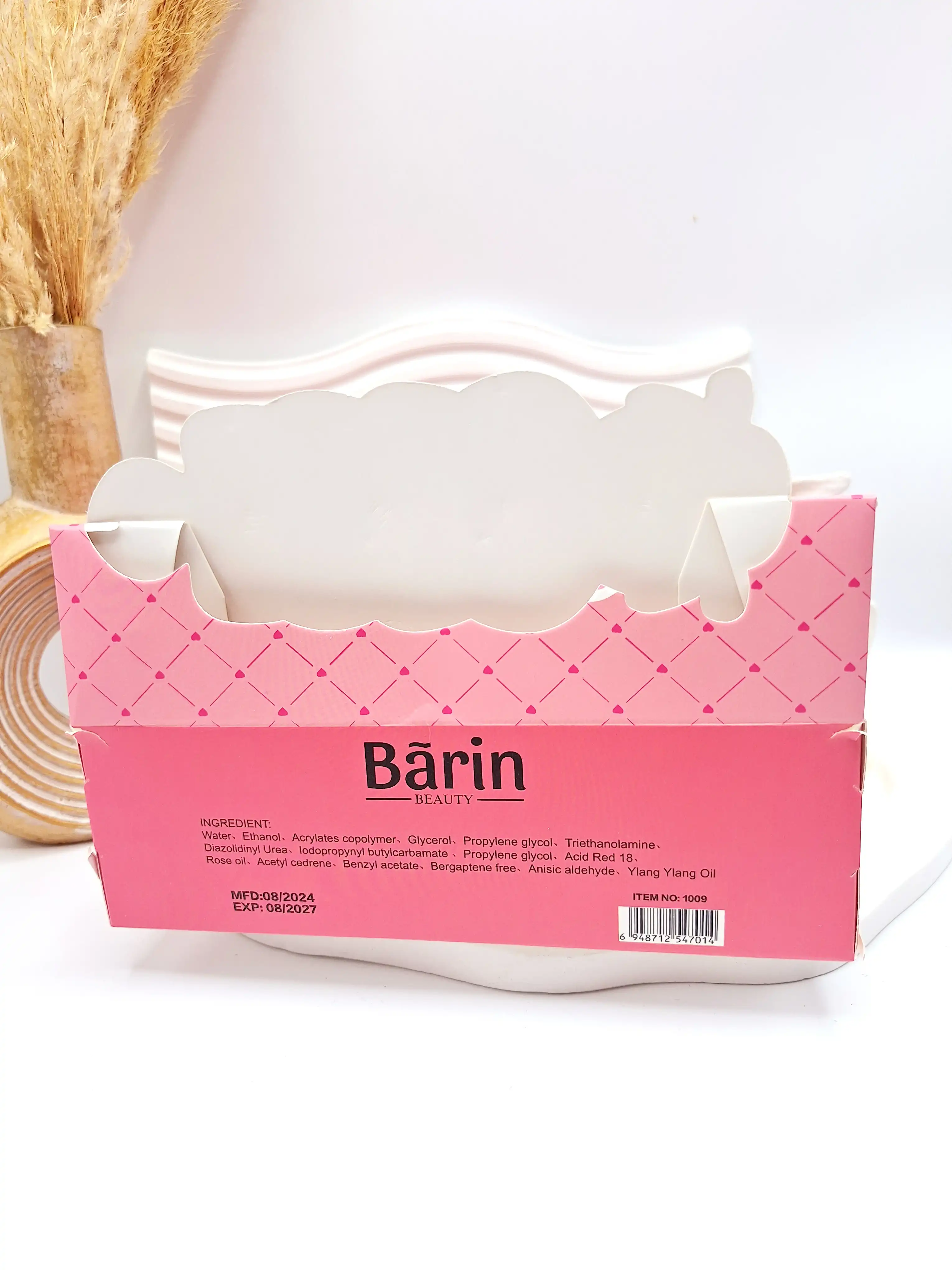 برق لب توت فرنگی طرح گلدون Barin کد 1009
