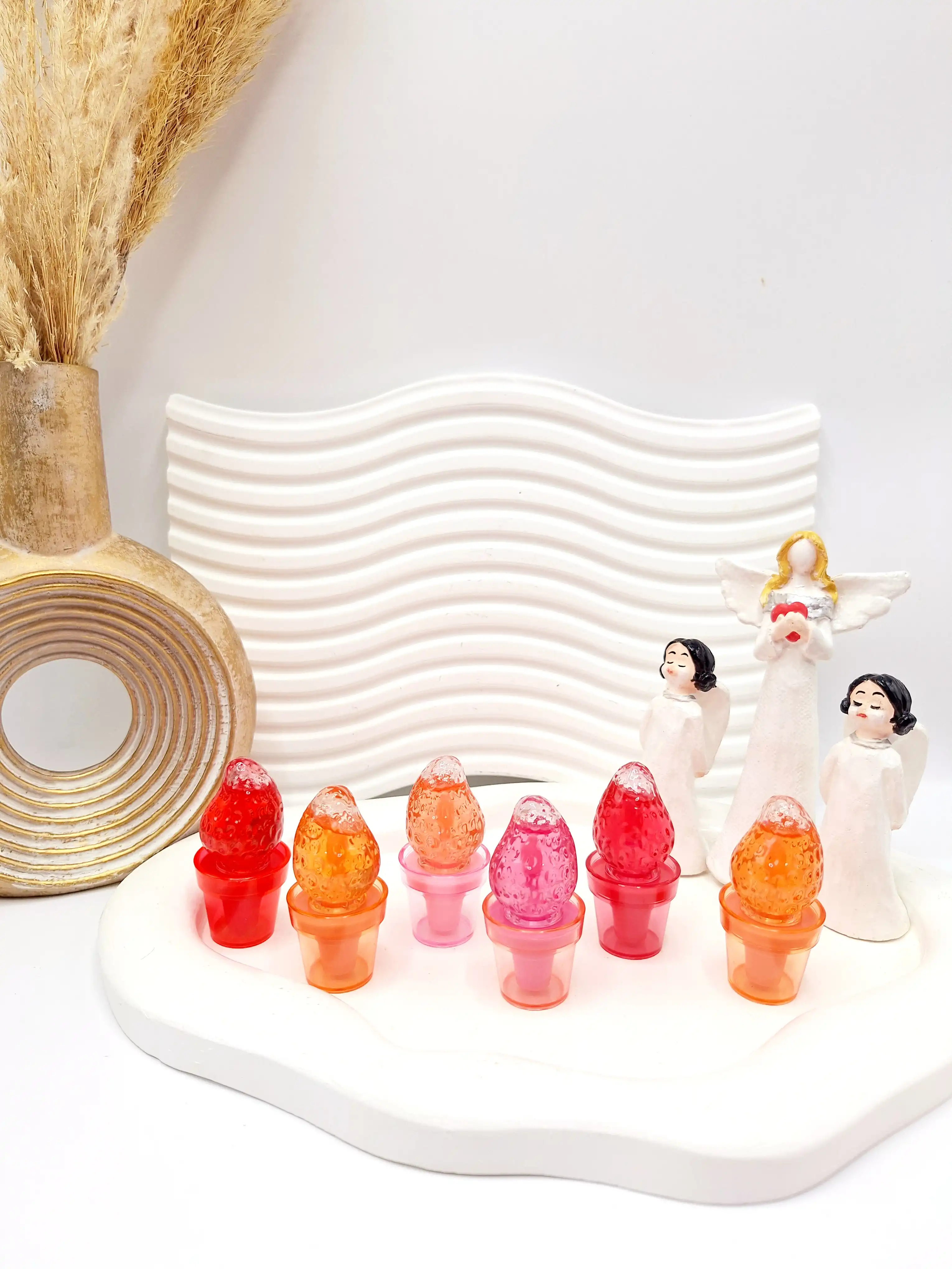 برق لب توت فرنگی طرح گلدون Barin کد 1009