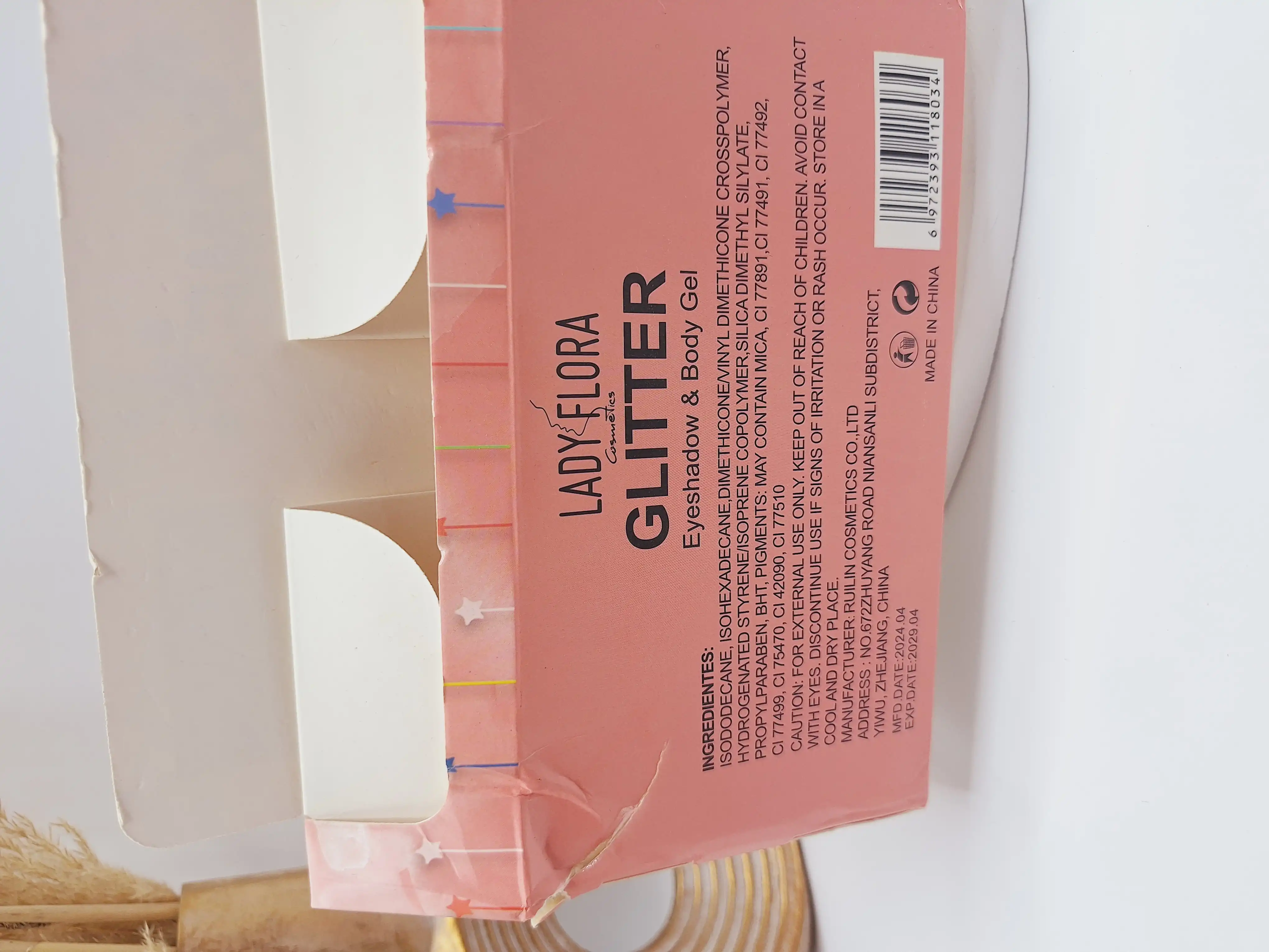 گلیتر تیوپی ترند مناسب چشم مو و بدن برند LADY FLOR کد G003