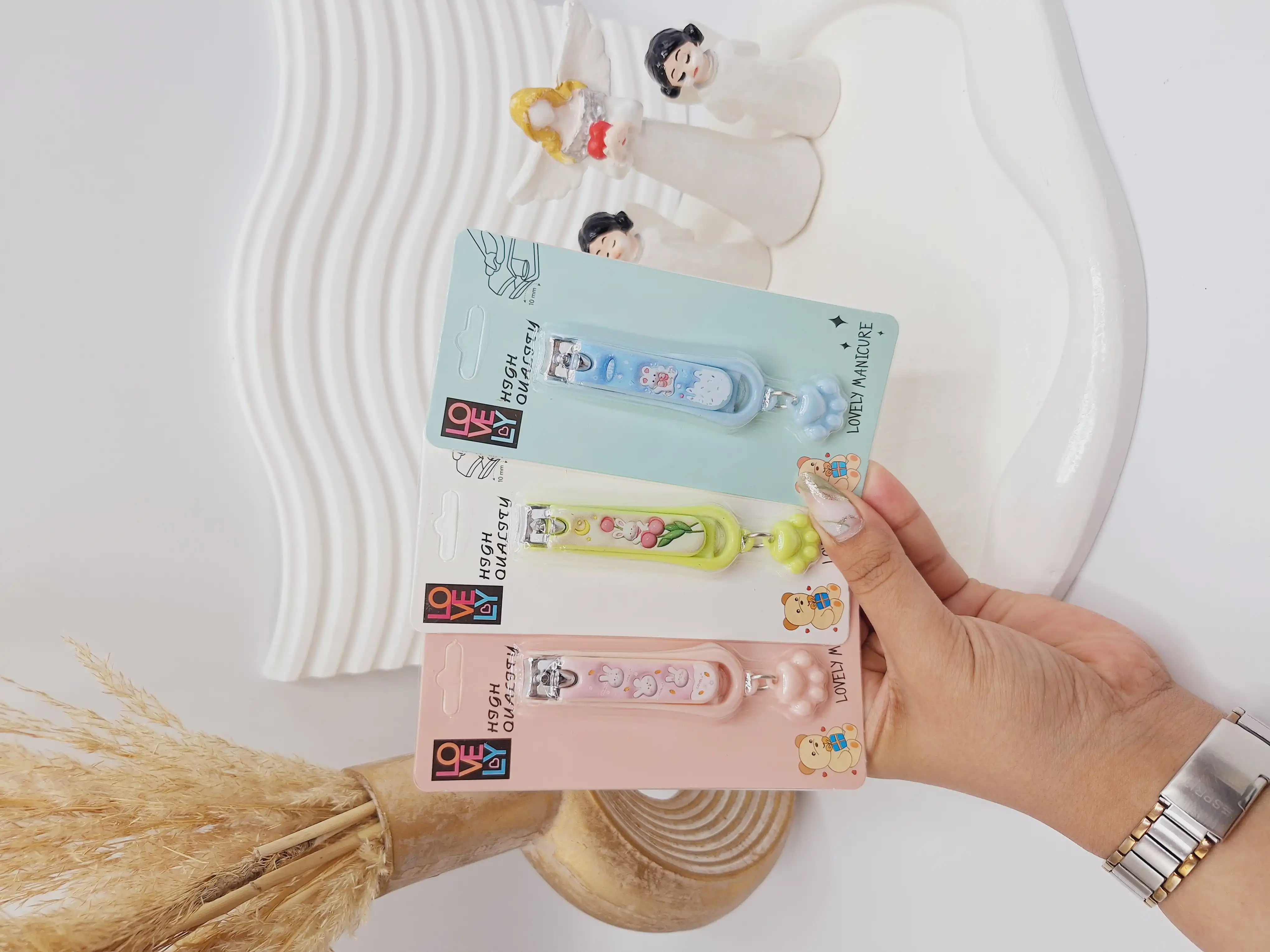 ناخن گیر فانتزی رنگی طرح پنجه گربه