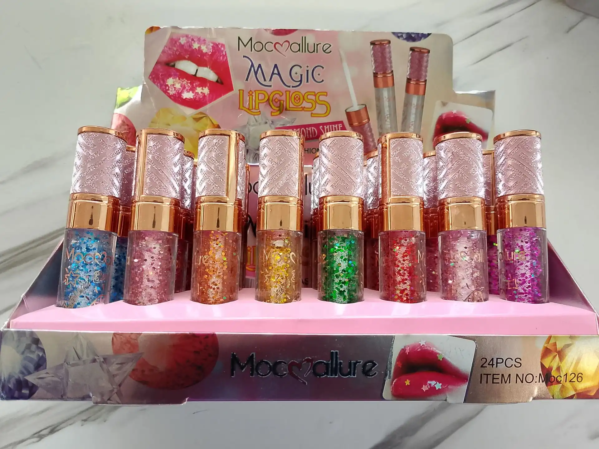 برق لب حرارتی درب طلایی برند  Moccallure کد 126