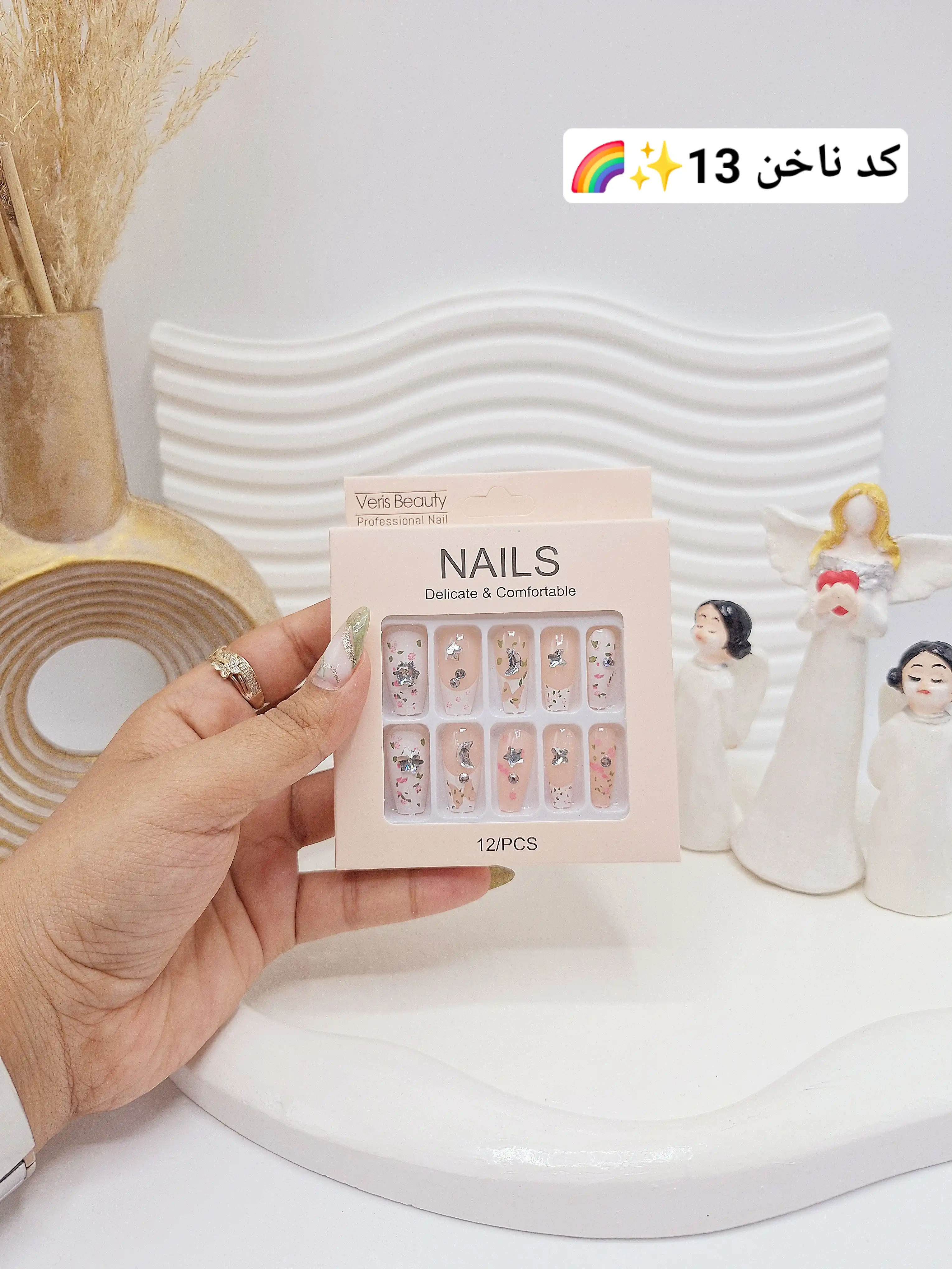 پک اختصاصی کامل ناخن مصنوعی طرح های خاص NAILS با چسپ ناخن دو طرفه (کیفیت تضمینی)