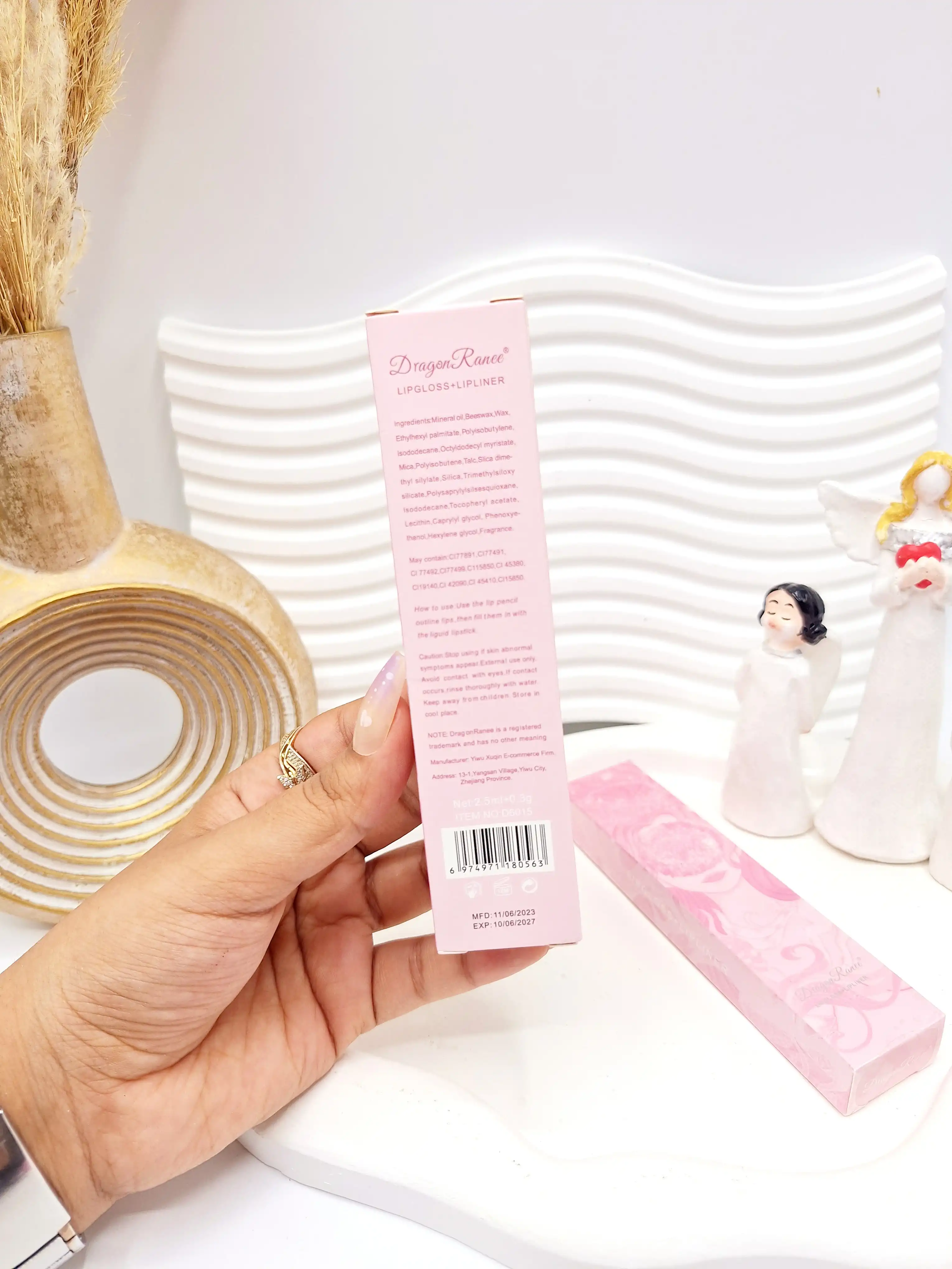 پک رژ مایع و مداد لب برند دراگون رانی گیاهی کد D6015