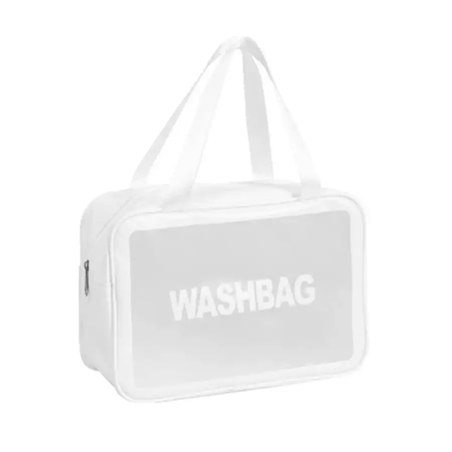 کیف آرایشی واشبگ WASHBAG سایز بزرگ مستطیلی (رنگ سفید)