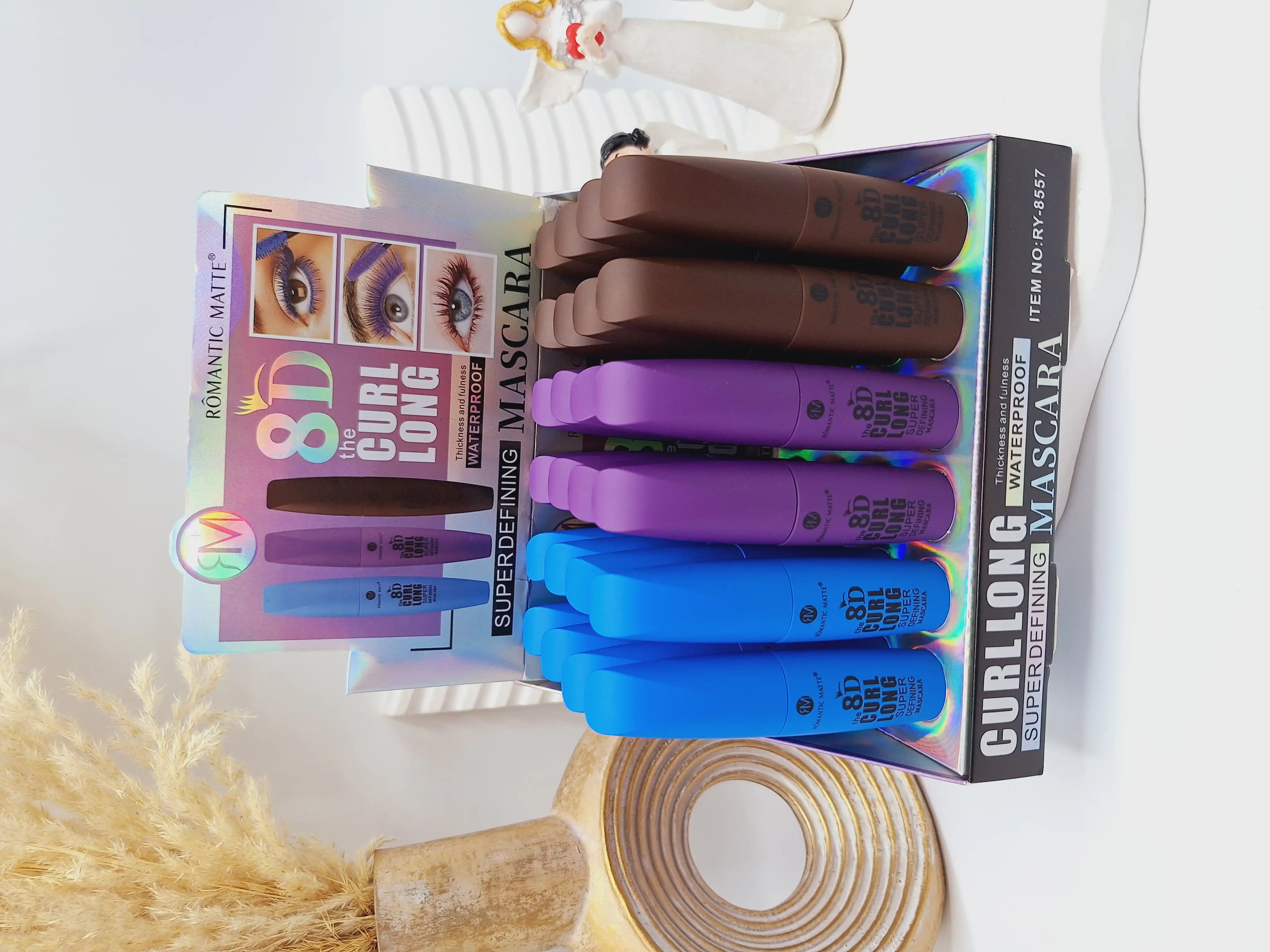 ریمل رنگی 8 بعدی جذاب و ترند برند رومانتیک مات کد 8557